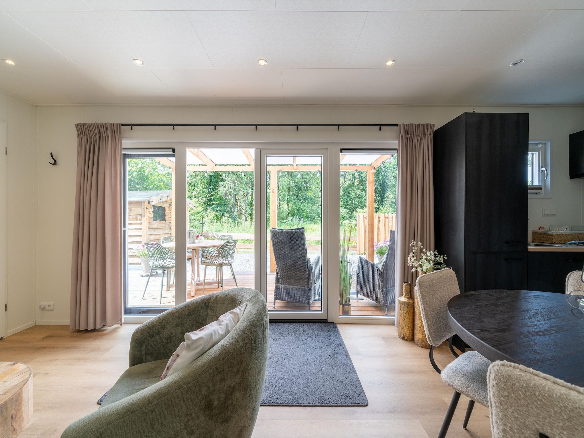 De woonkamer van Lodge David in Hattemerbroek