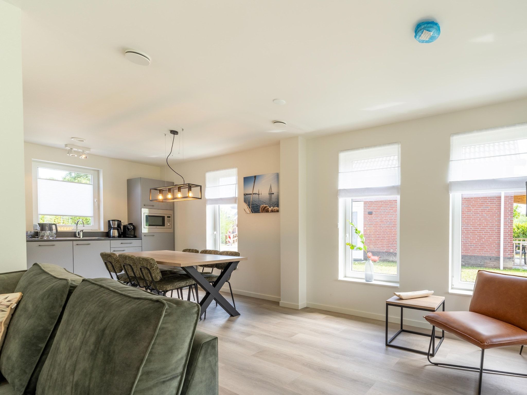 De woonkamer van Kuifduiker 5 in Simonshaven