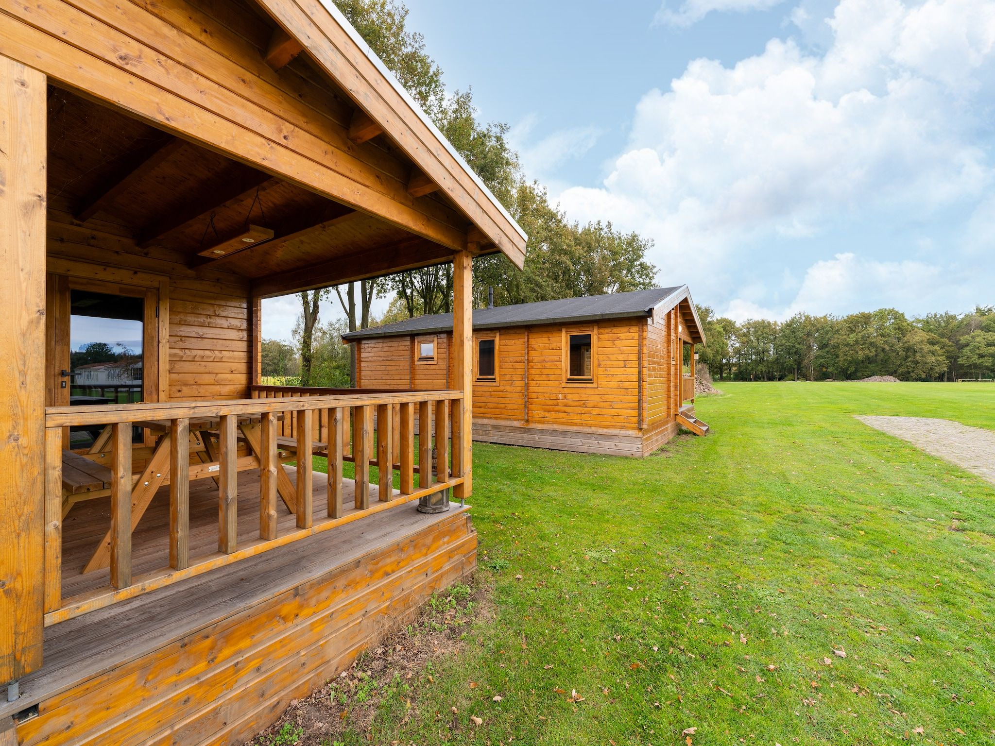 Het terras van Chalet Riga in Valkenswaard