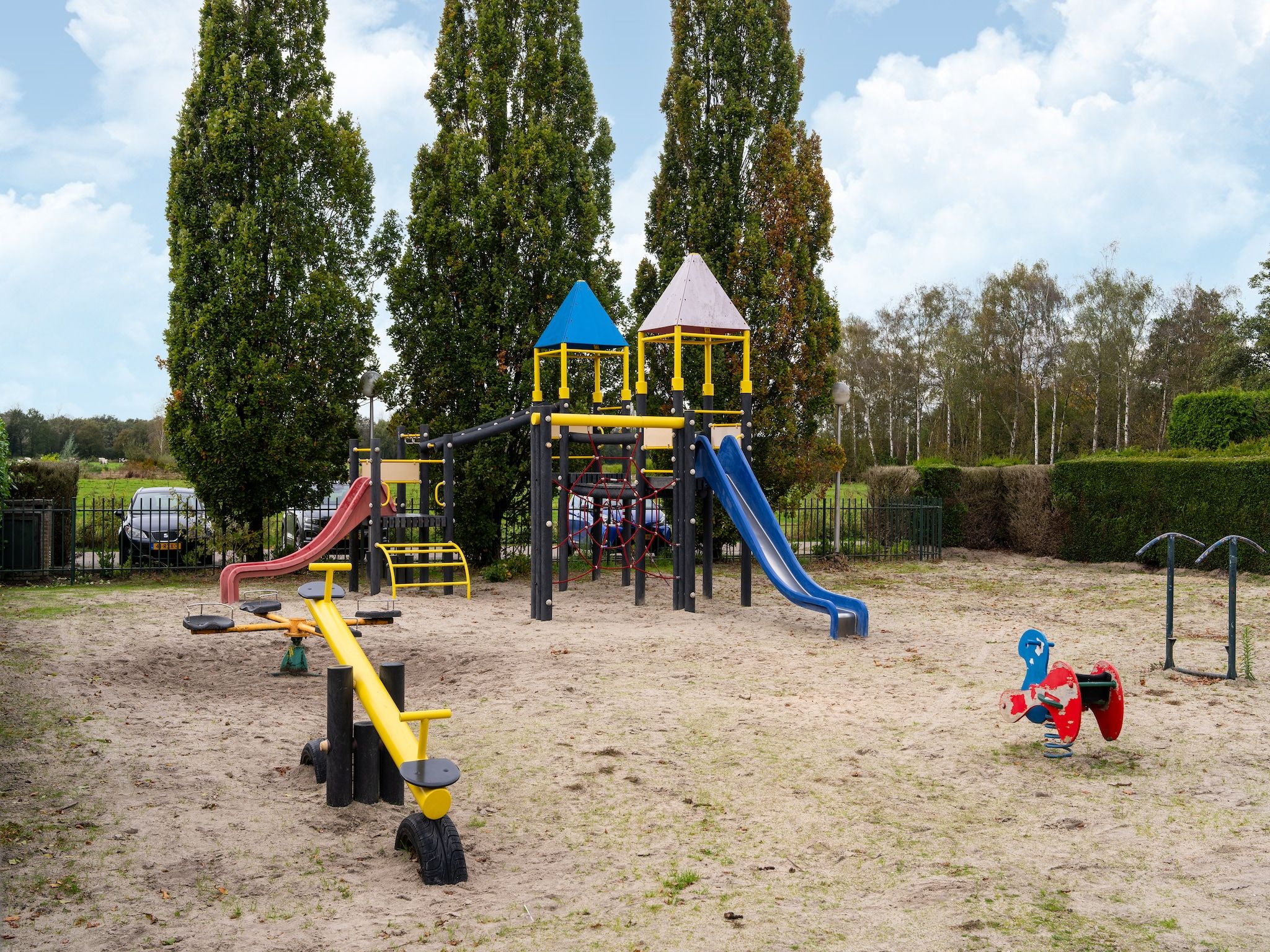 De tuin van Chalet Riga in Valkenswaard