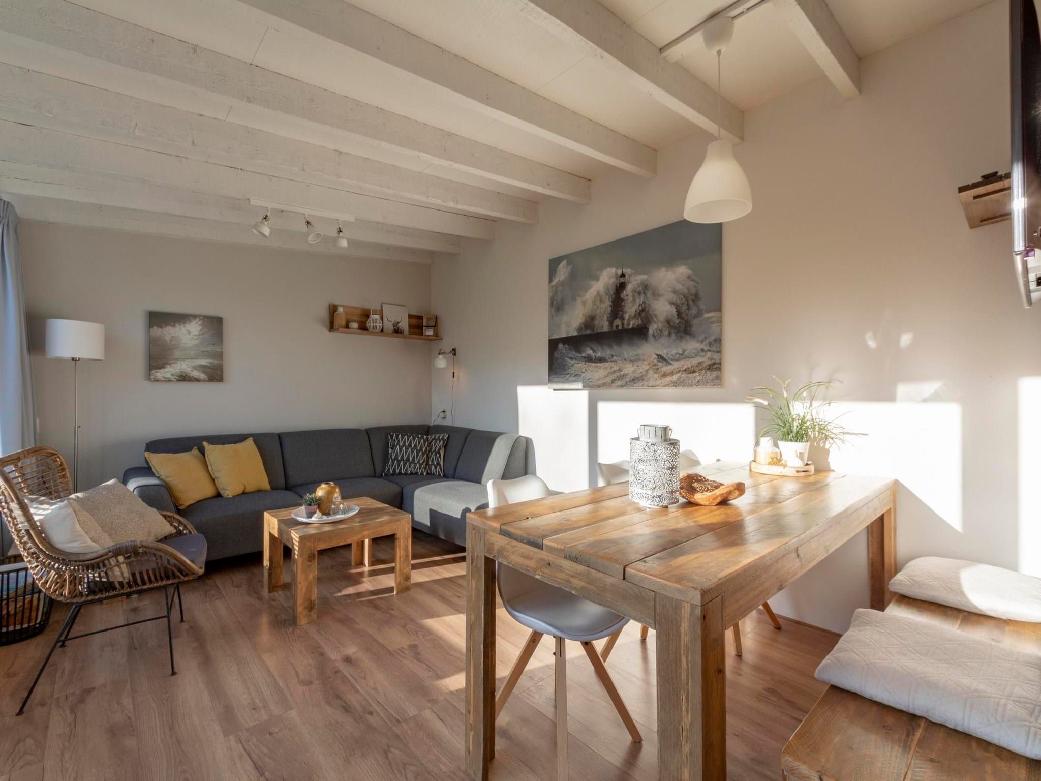 De woonkamer van Duinland 247 in Sint Maartenszee