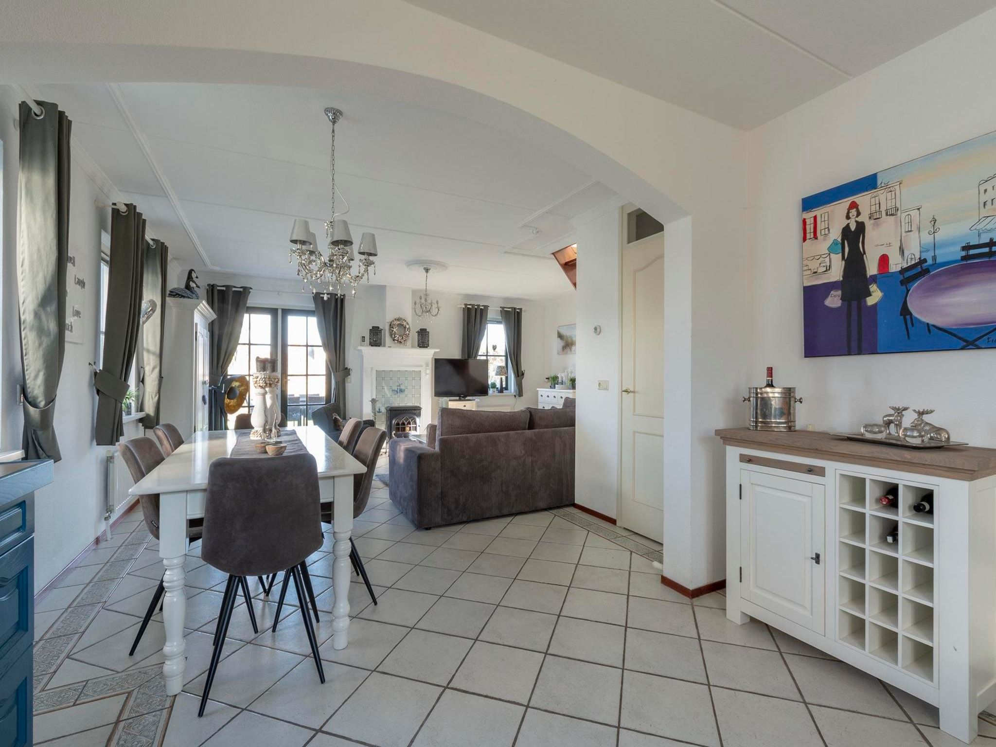 De woonkamer van De Buitenplaats 37 in Callantsoog