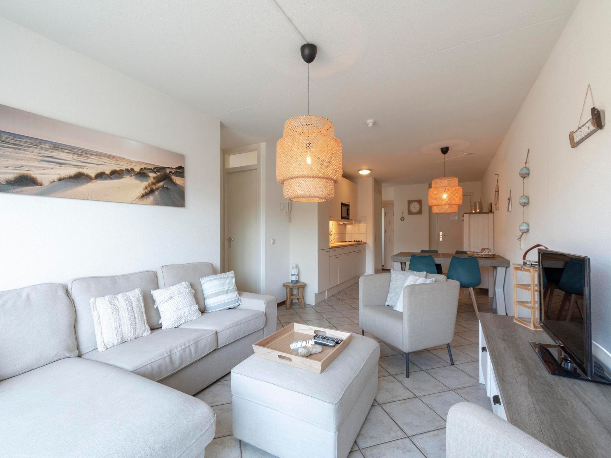 De woonkamer van Wijde Blick 212 in Callantsoog