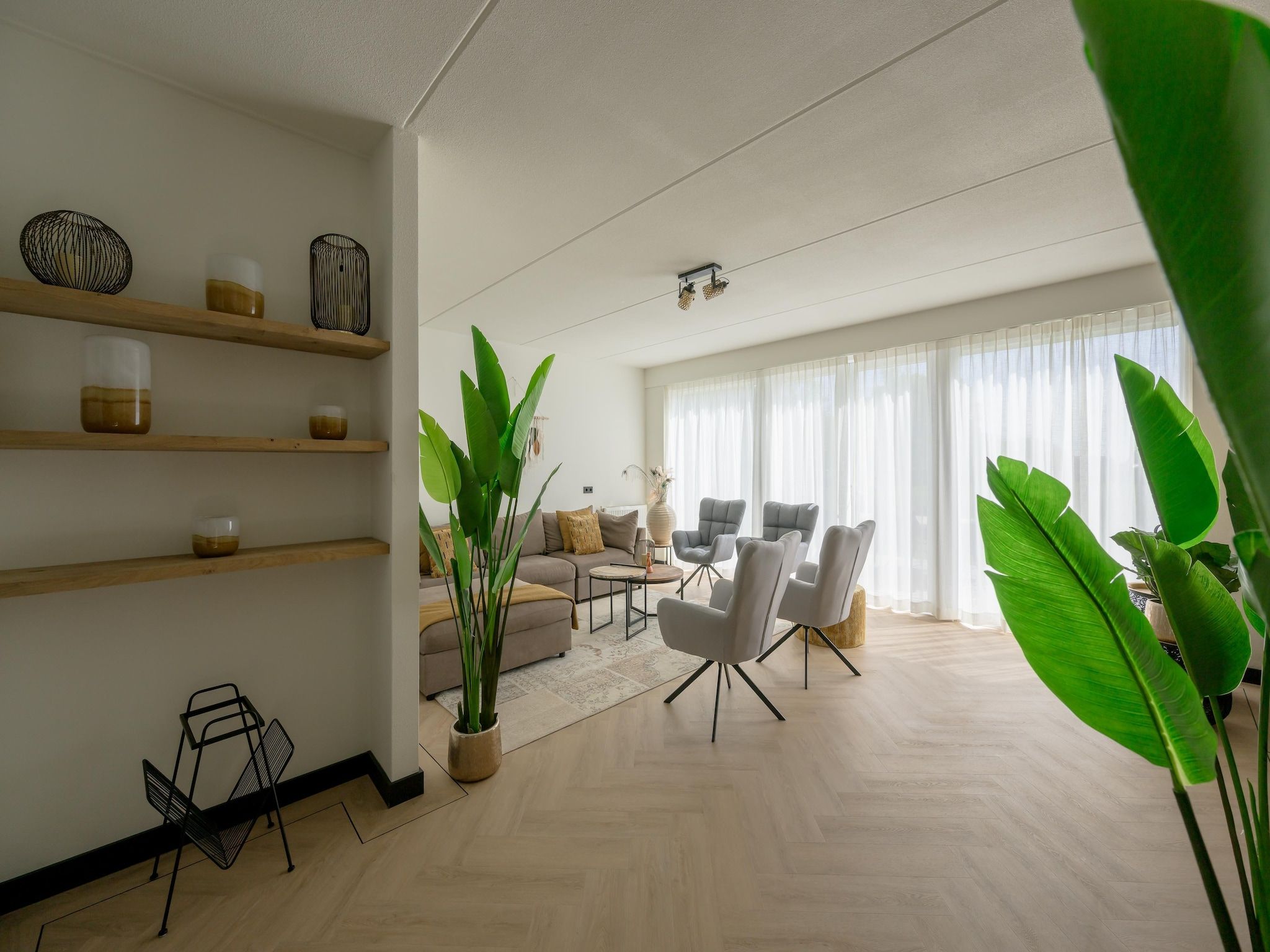 De woonkamer van 8 persoons villa in Sondel