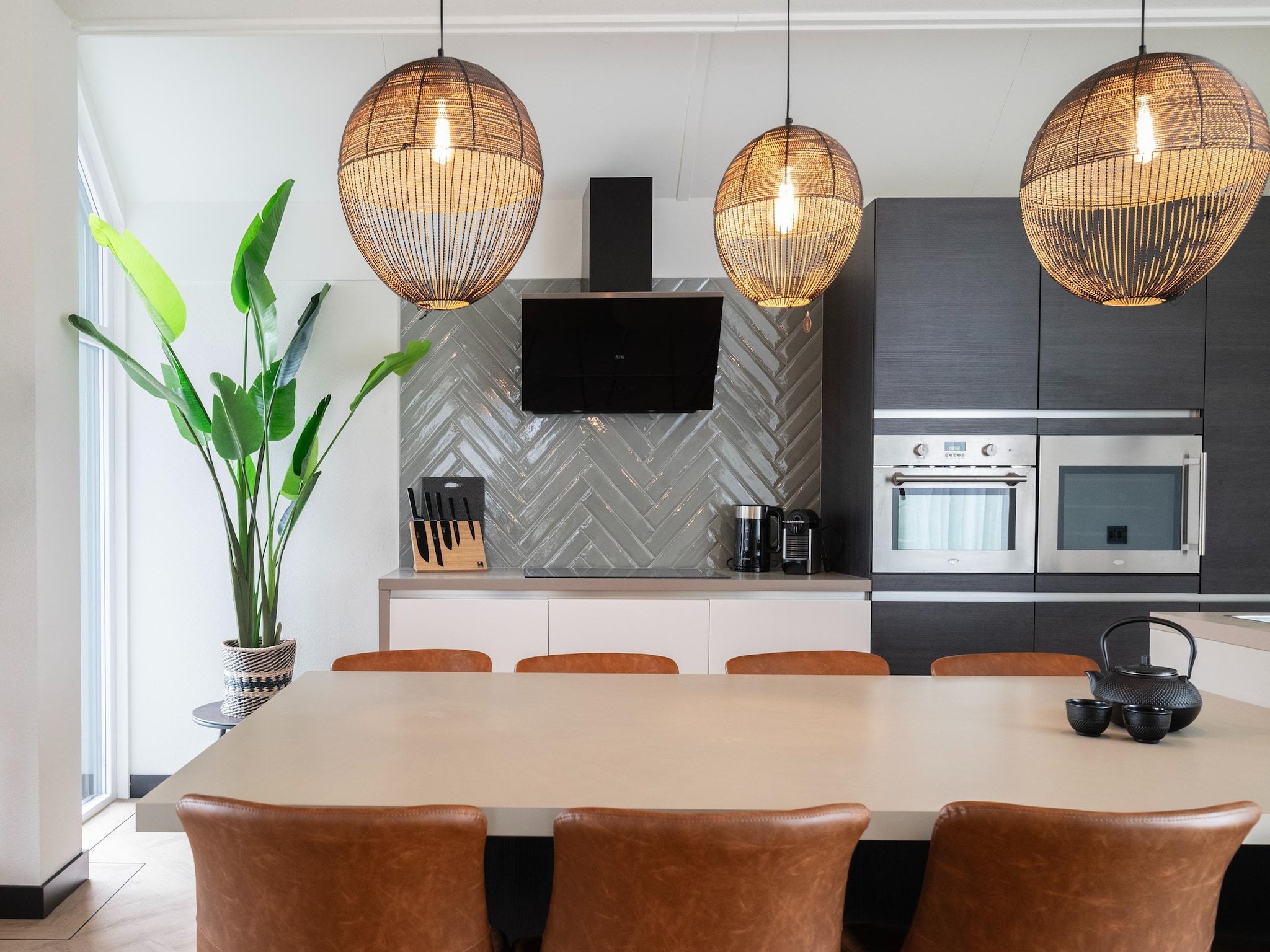 De keuken van 8 persoons villa in Sondel