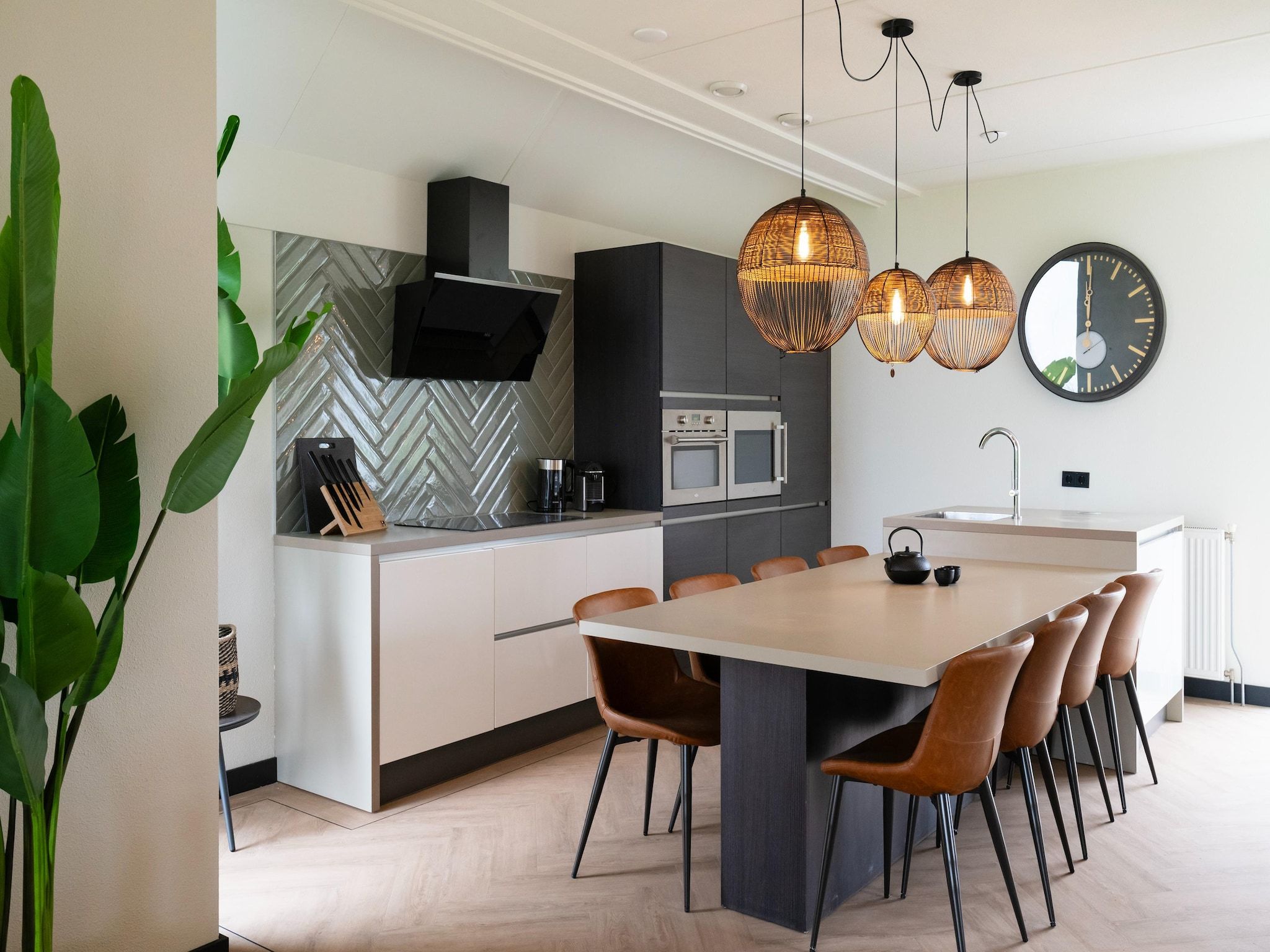 De keuken van 8 persoons villa in Sondel