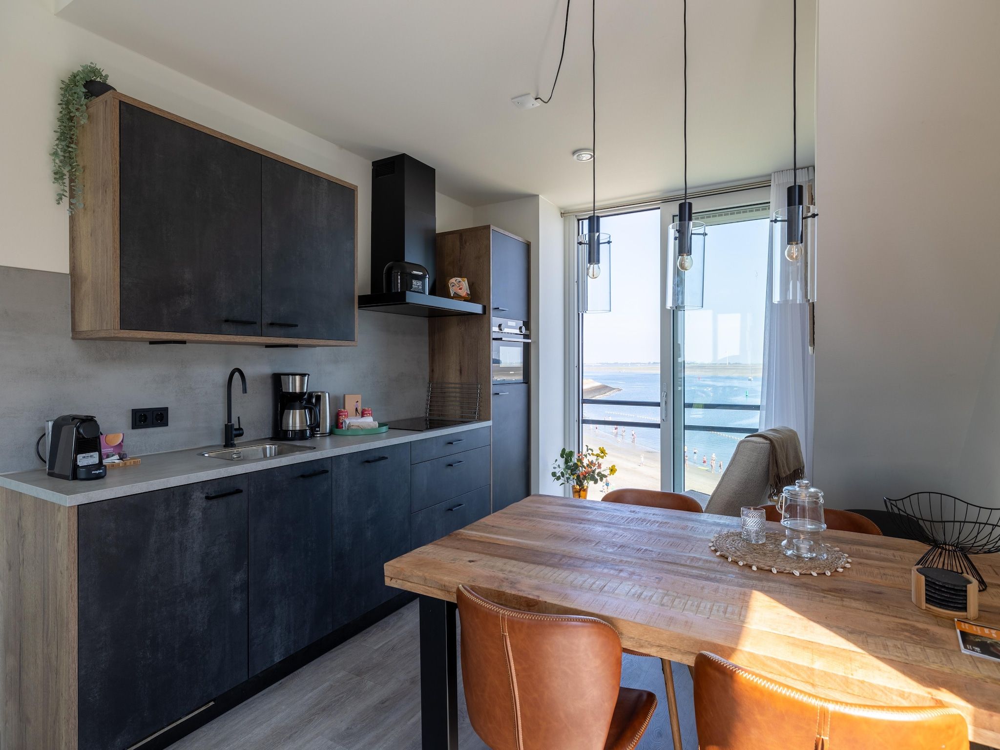 De keuken van Luxe appartement Vista Maris - Havenweg 8-40  Sint-Annaland Oosterschelde in Sint-Annaland