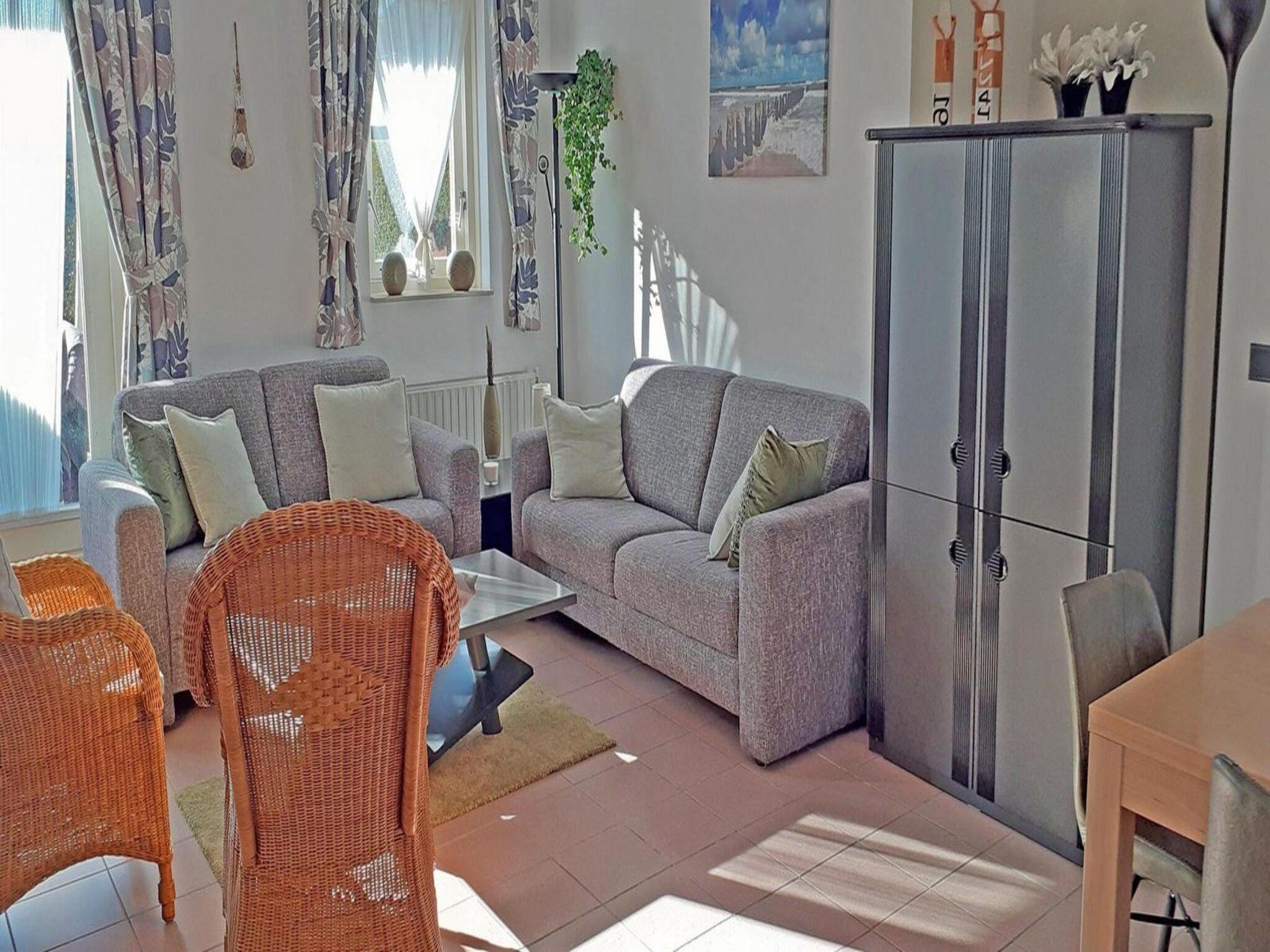 De woonkamer van Fort Soleil 30 Zeezwaluw Breskens in Breskens