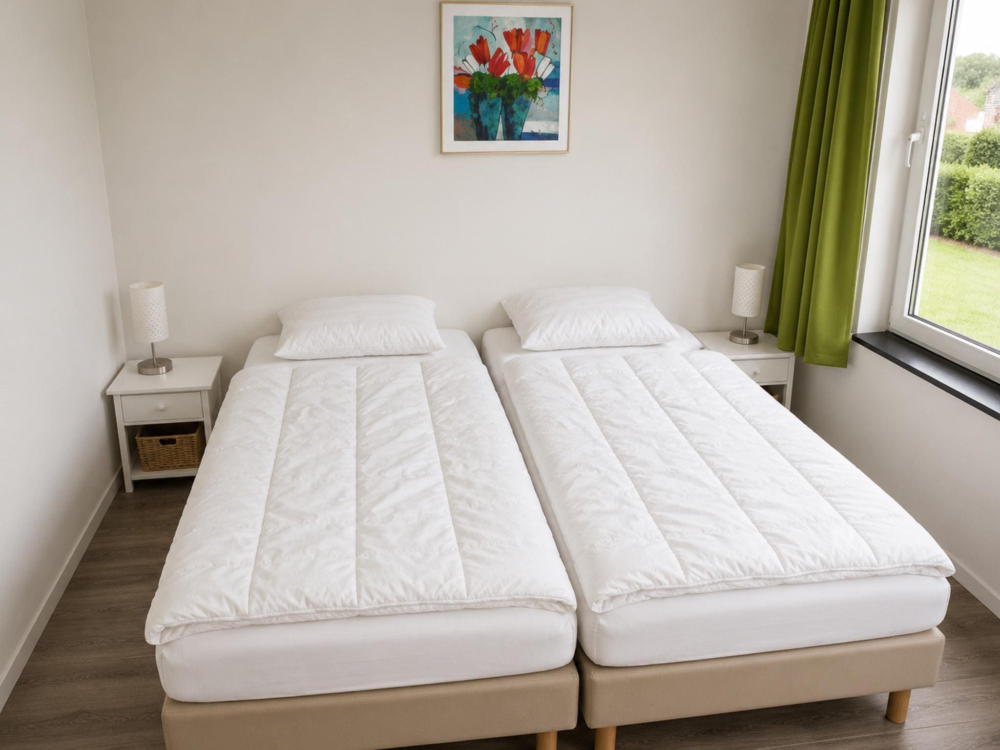 Een slaapkamer van Landgoed de Lente 28 Tulp Breskens in Breskens