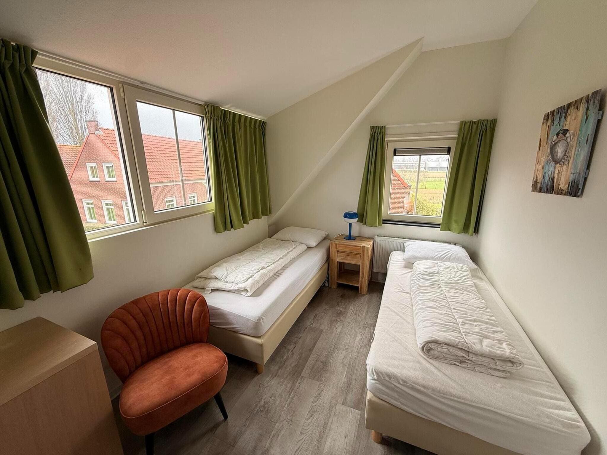 Een slaapkamer van Landgoed de Lente 40 Sneeuwklokje Breskens in Breskens