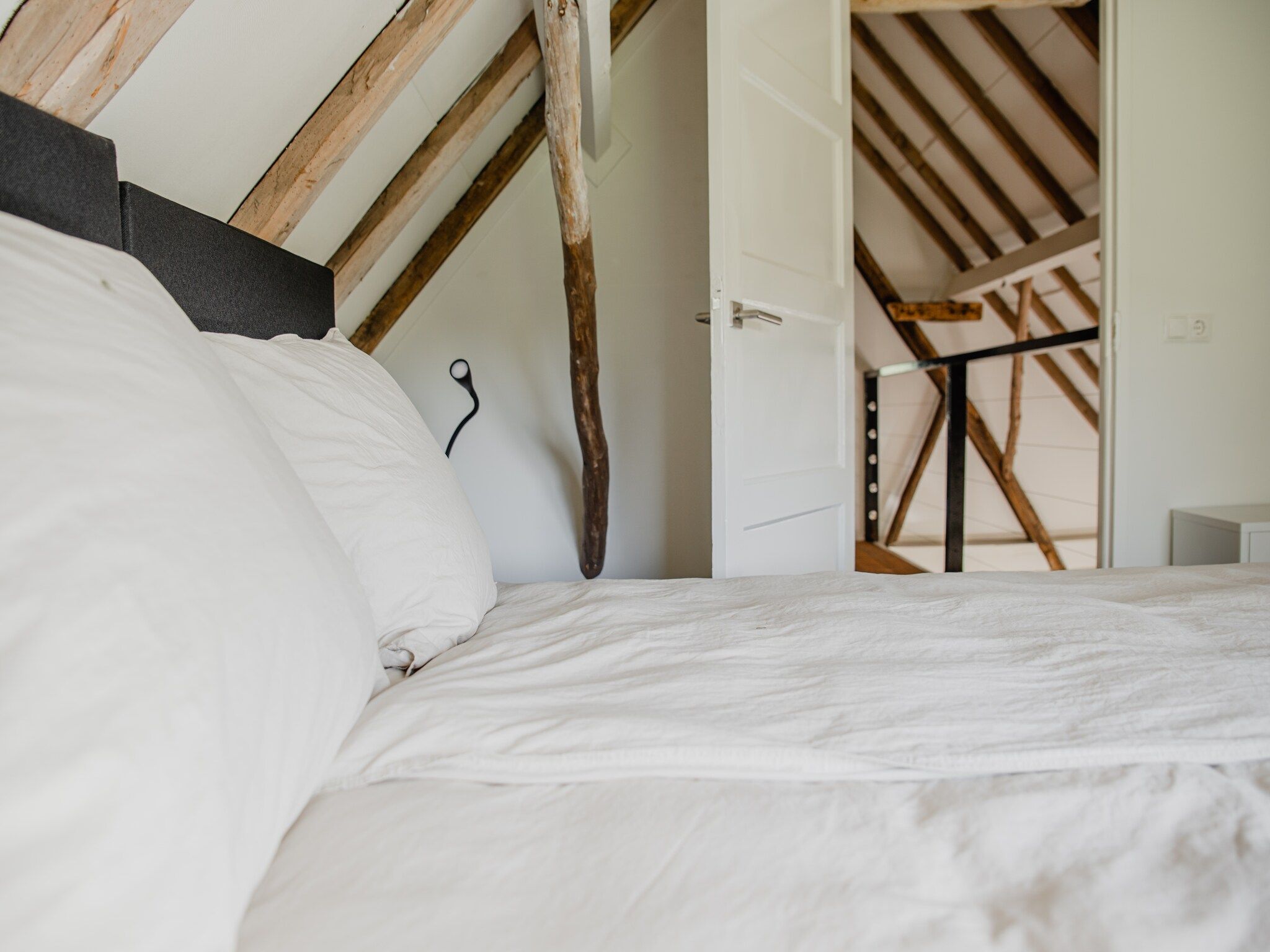 Een slaapkamer van Dorpswoning Op Niveau 4 in Leende