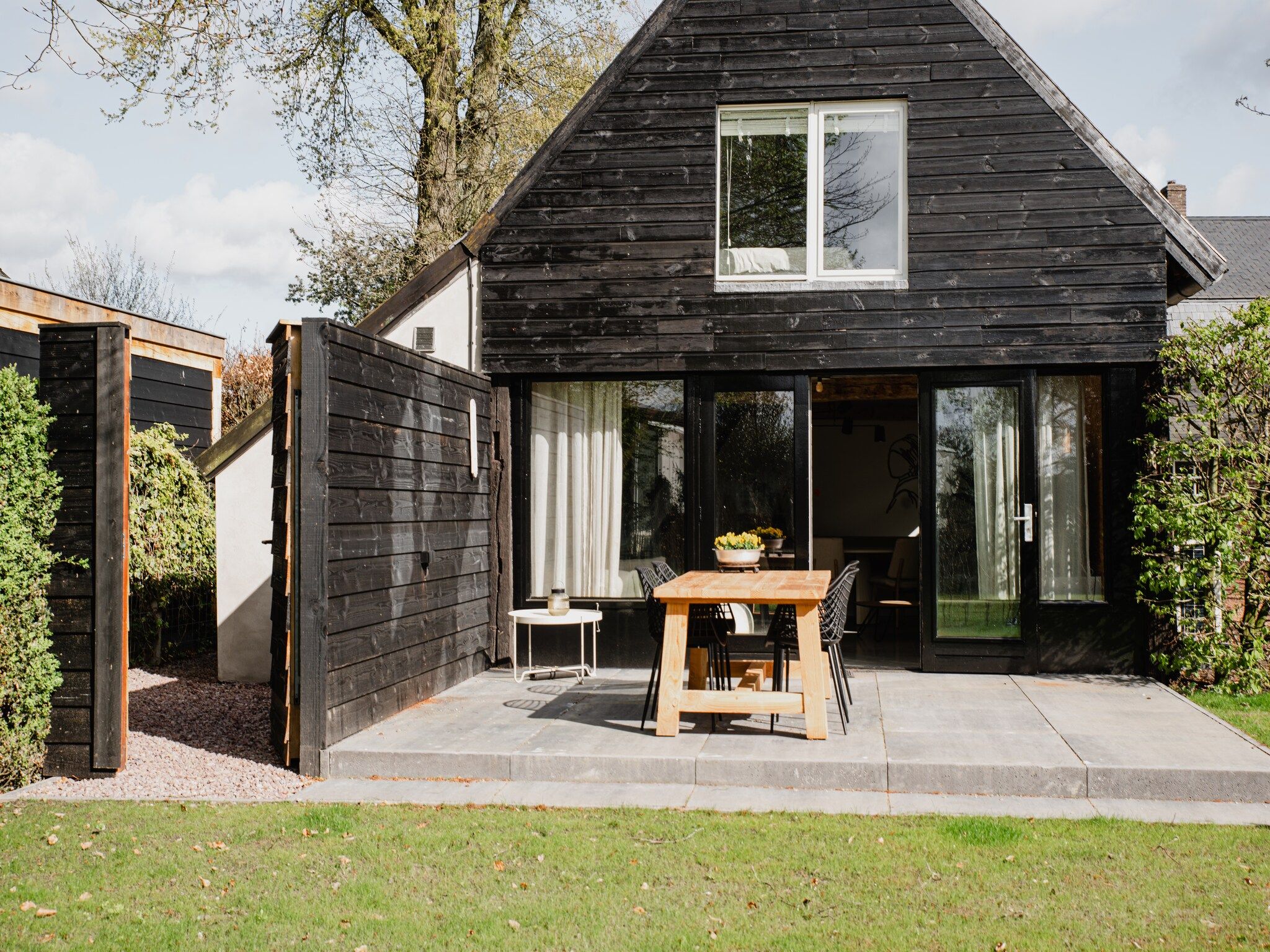Het terras van Dorpswoning Op Niveau 4 in Leende