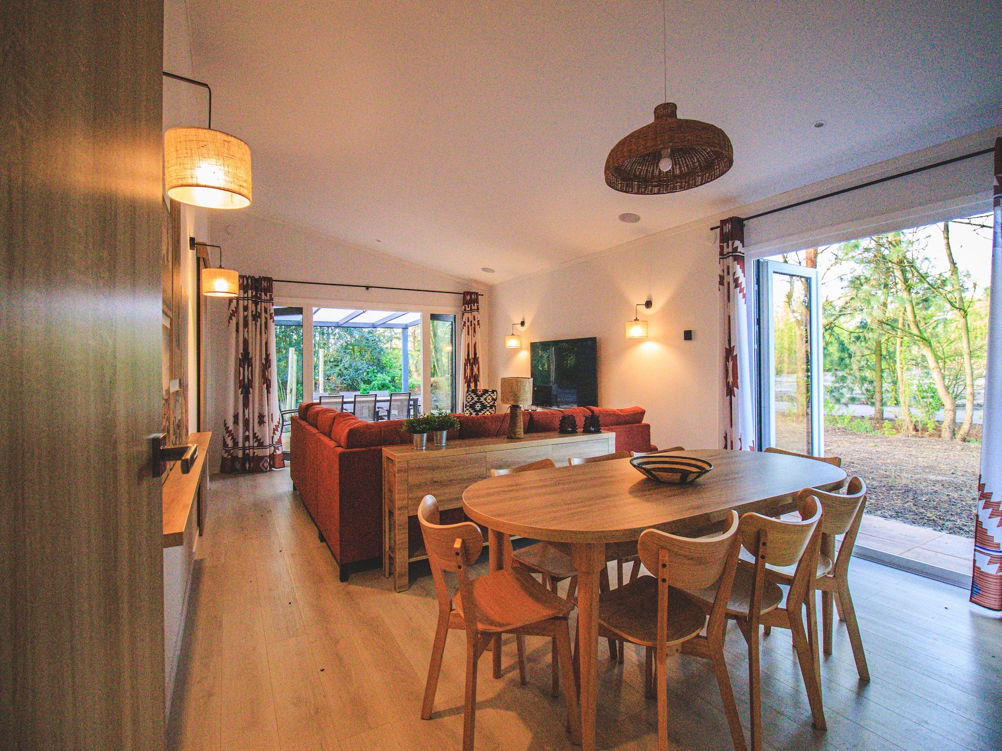 De eetkamer van Rancho Grande Deluxe in Slagharen