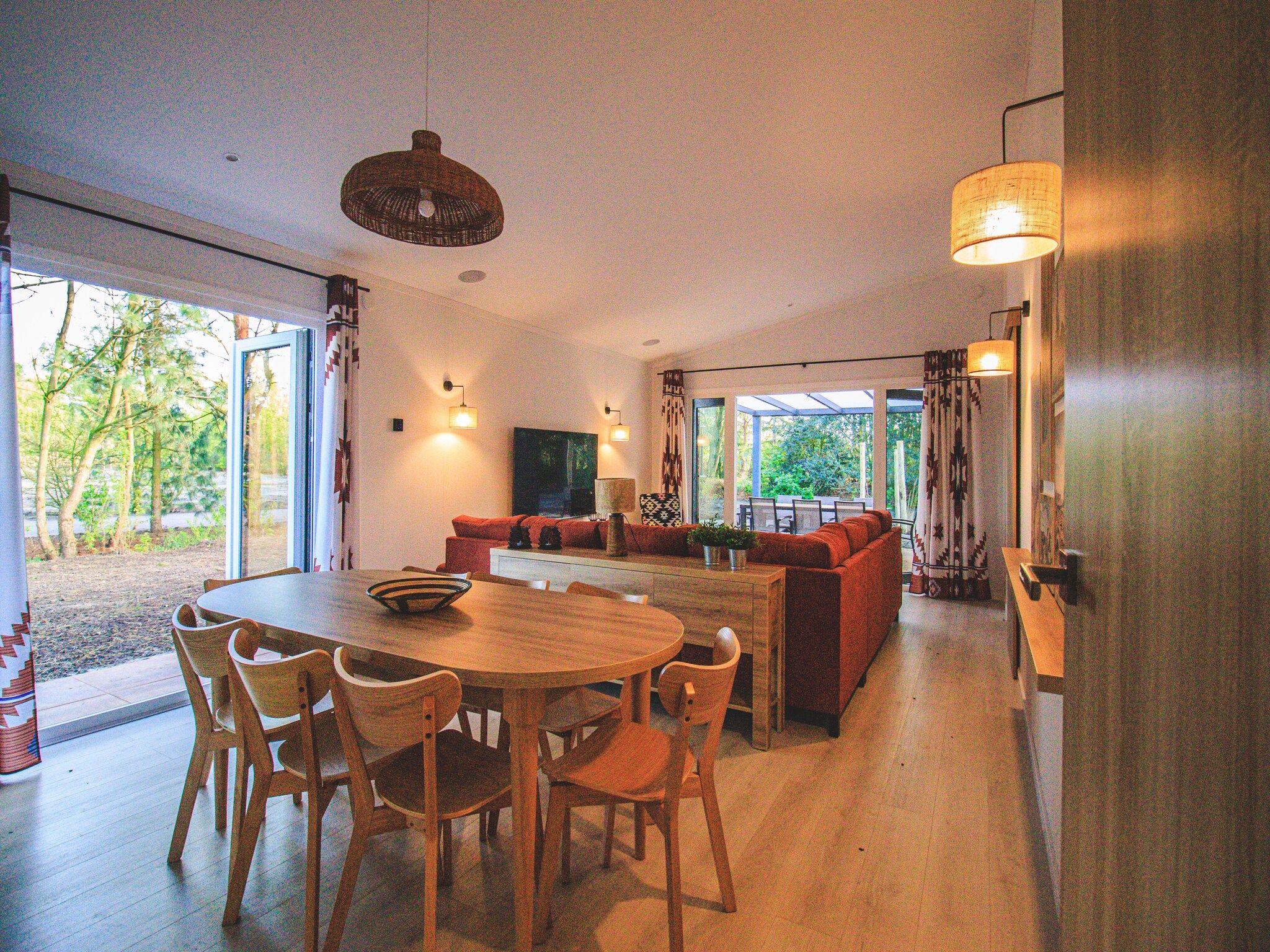 De eetkamer van Rancho Grande Deluxe in Slagharen