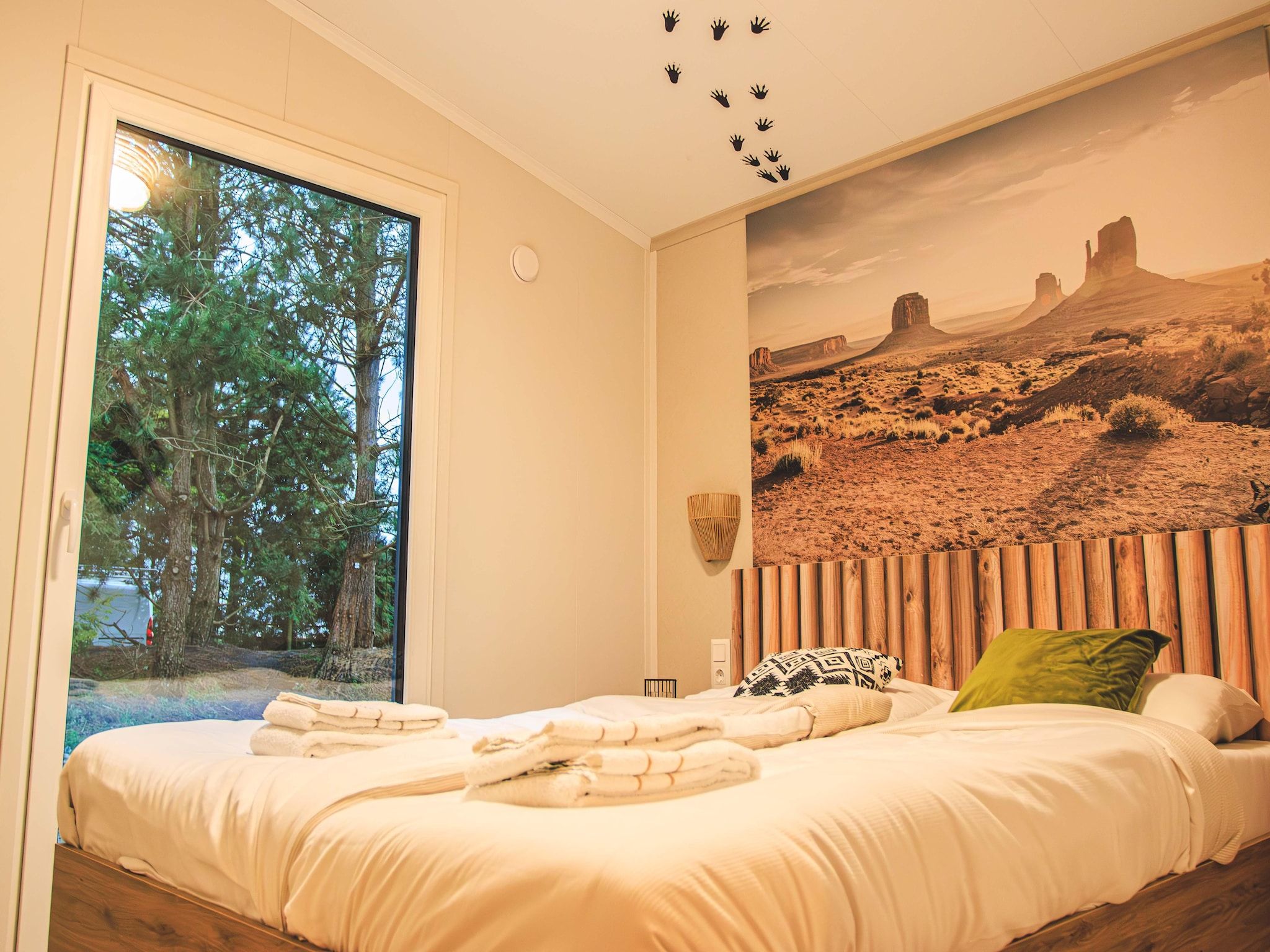 Een slaapkamer van Rancho Grande in Slagharen