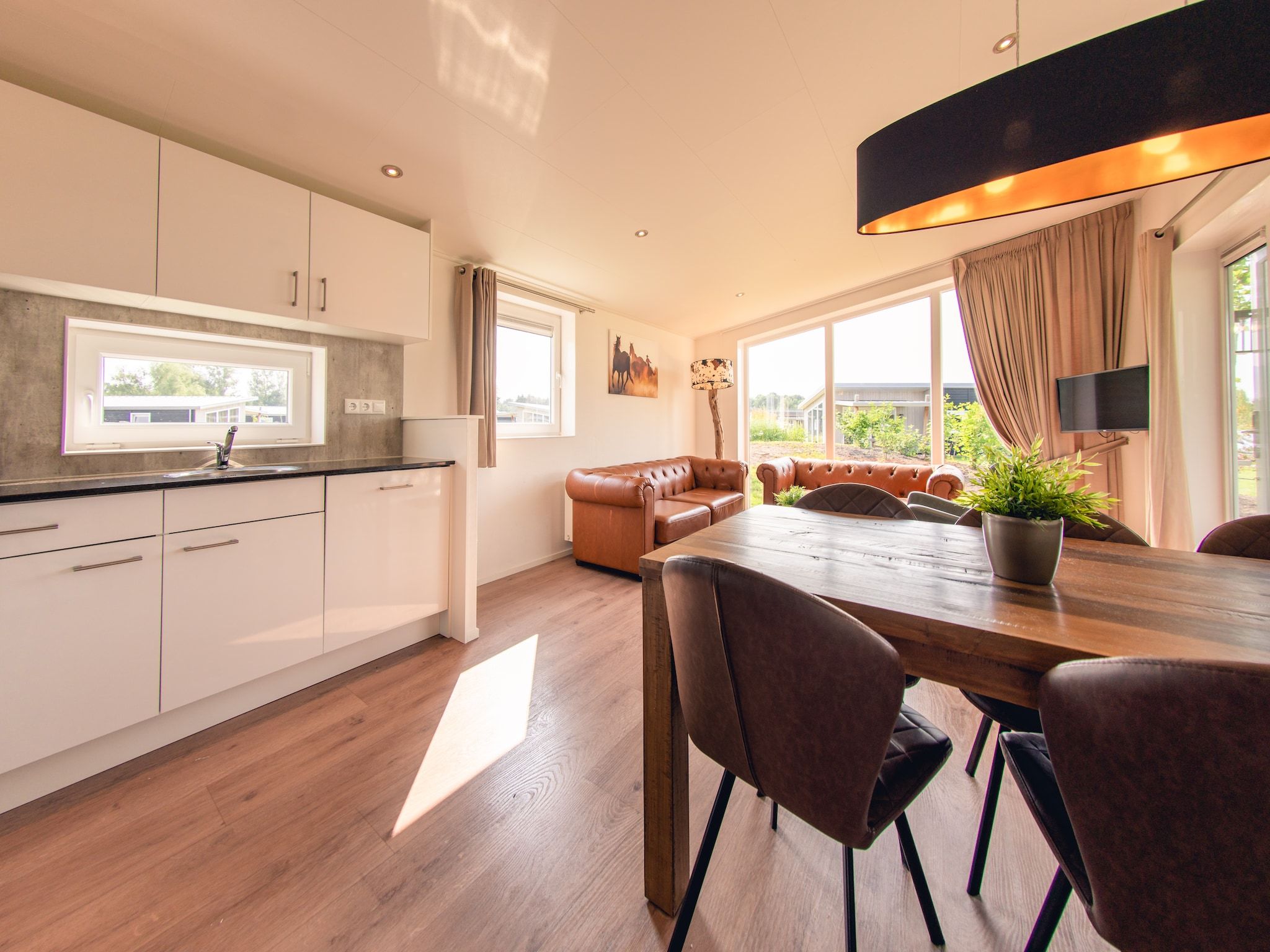 De keuken van Raccoon Lodge in Slagharen