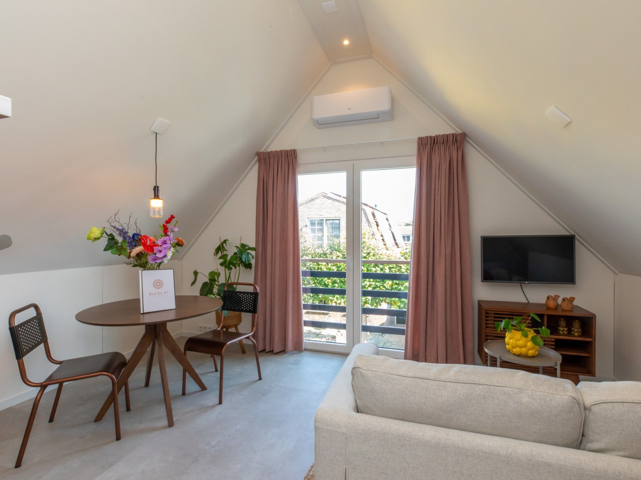 De woonkamer van Appartement 'Bed by Al' - Hoofdstraat 16 a  Kortgene in kortgene