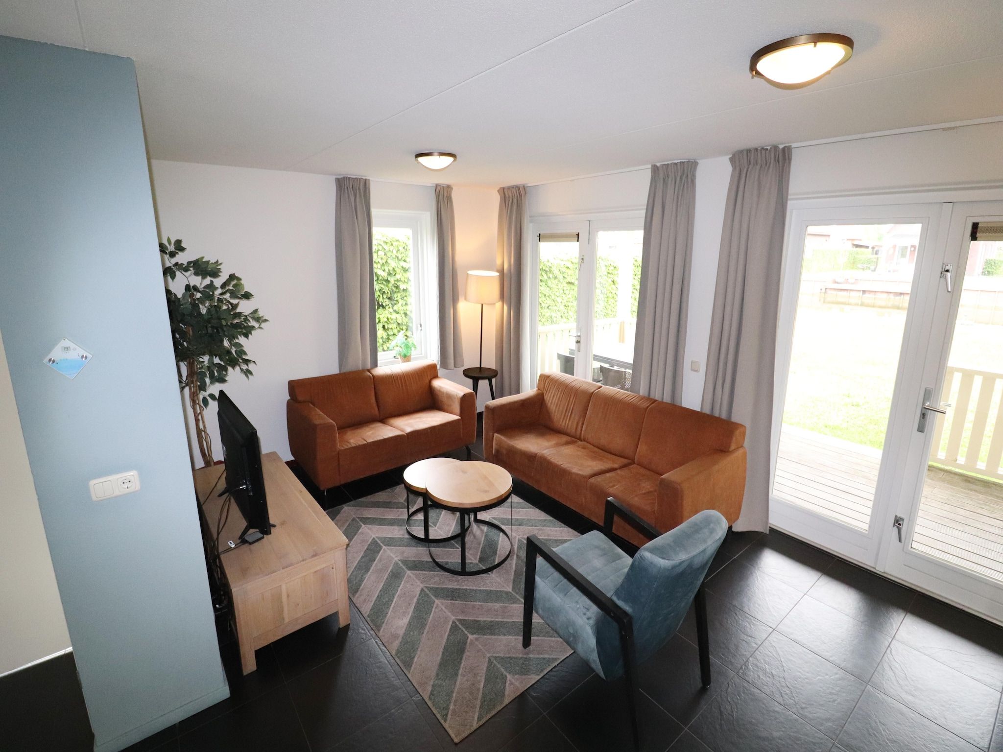 De woonkamer van 218 in Simonshaven
