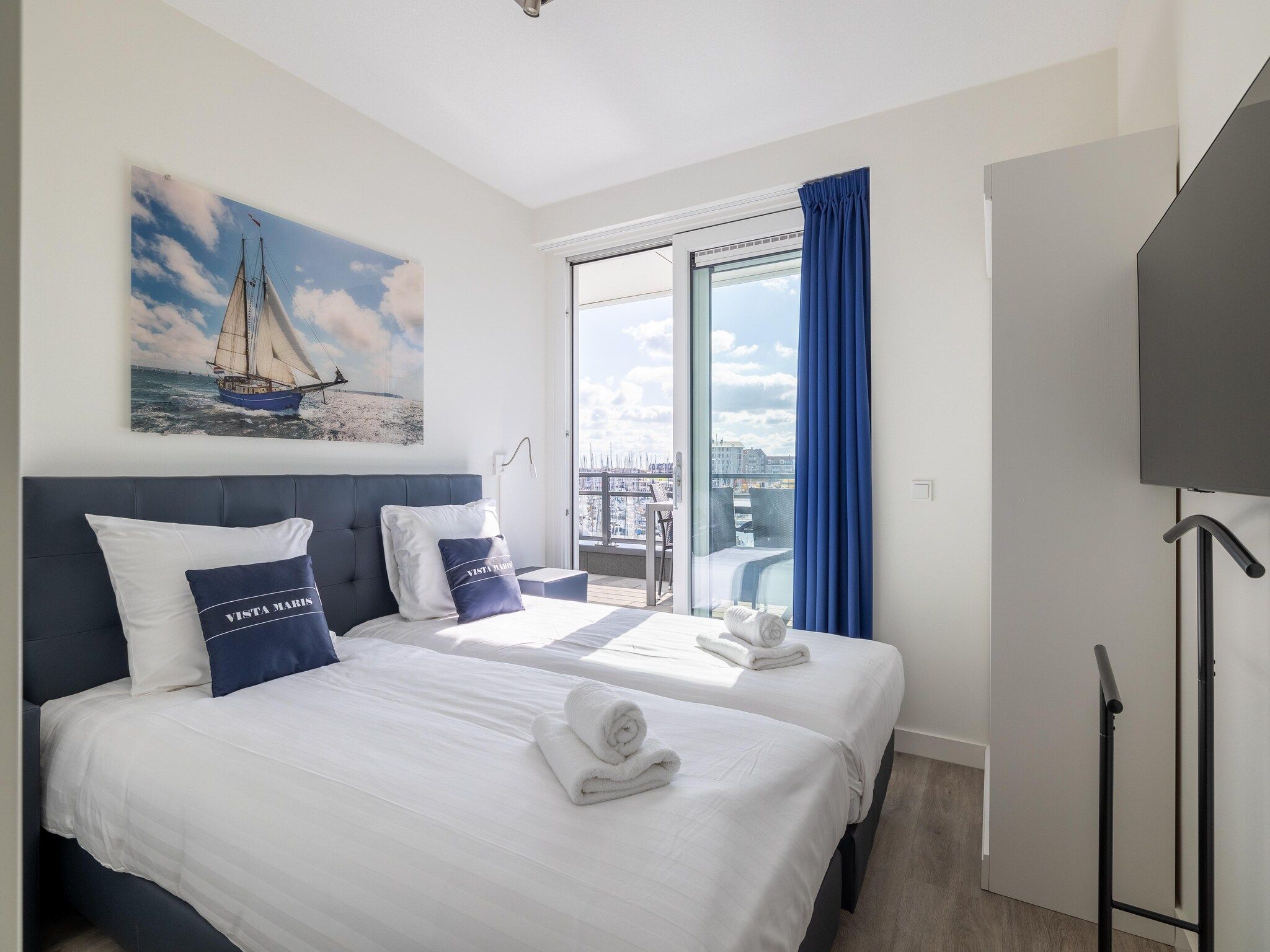 Een slaapkamer van Appartement Vista Maris - Havenweg 8-52  Sint-Annaland Oosterschelde in Sint-Annaland
