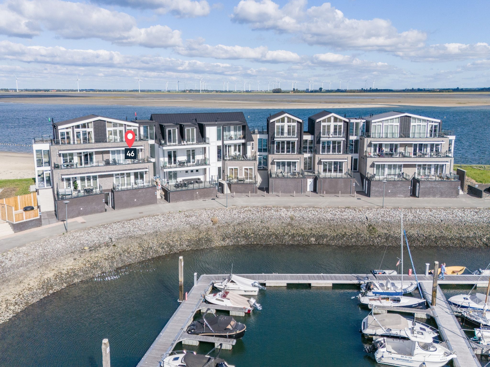 De buitenkant van Appartement Vista Maris - Havenweg 8-52  Sint-Annaland Oosterschelde in Sint-Annaland