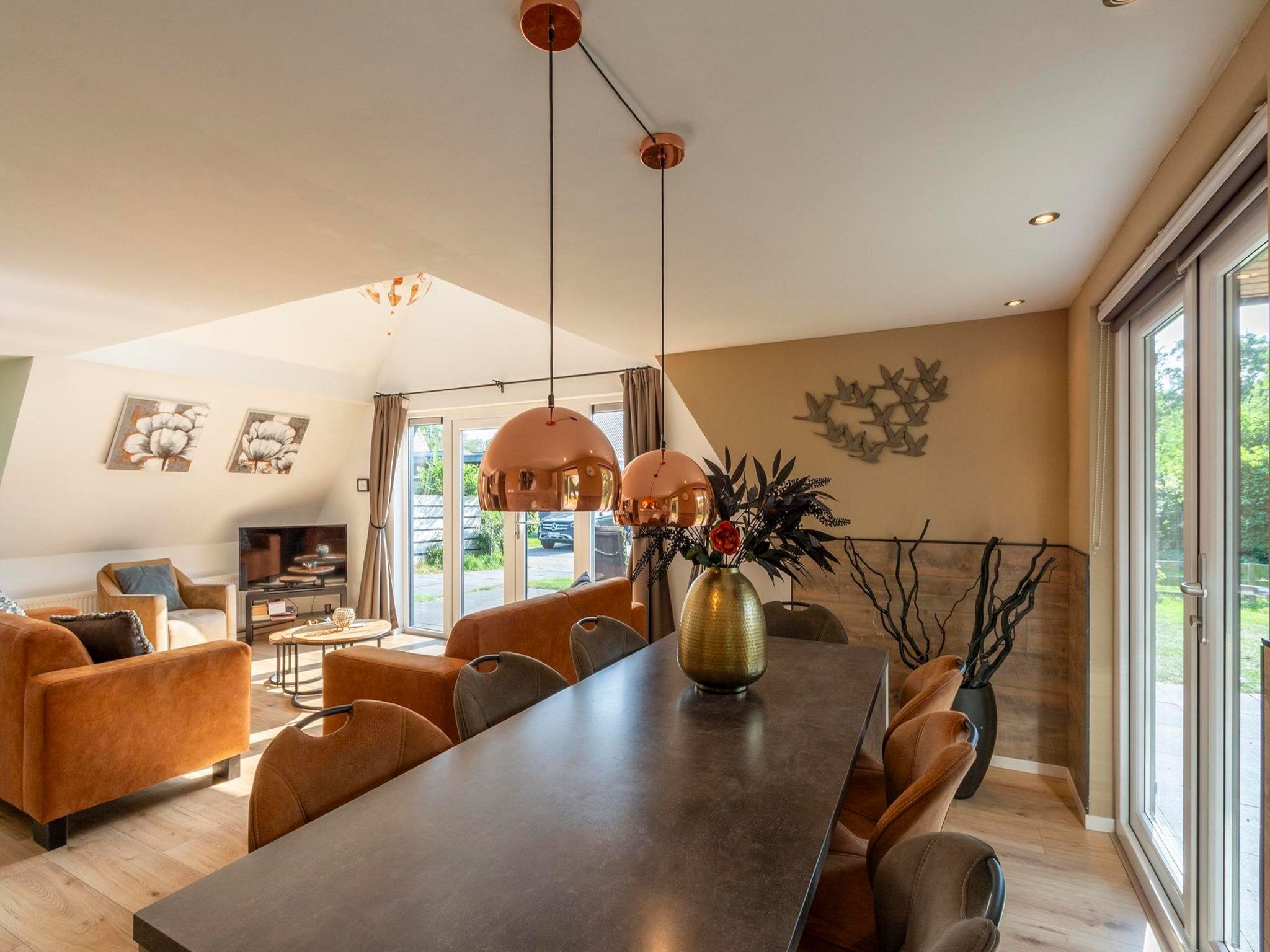 De woonkamer van Sandepark 118 in Groote Keeten