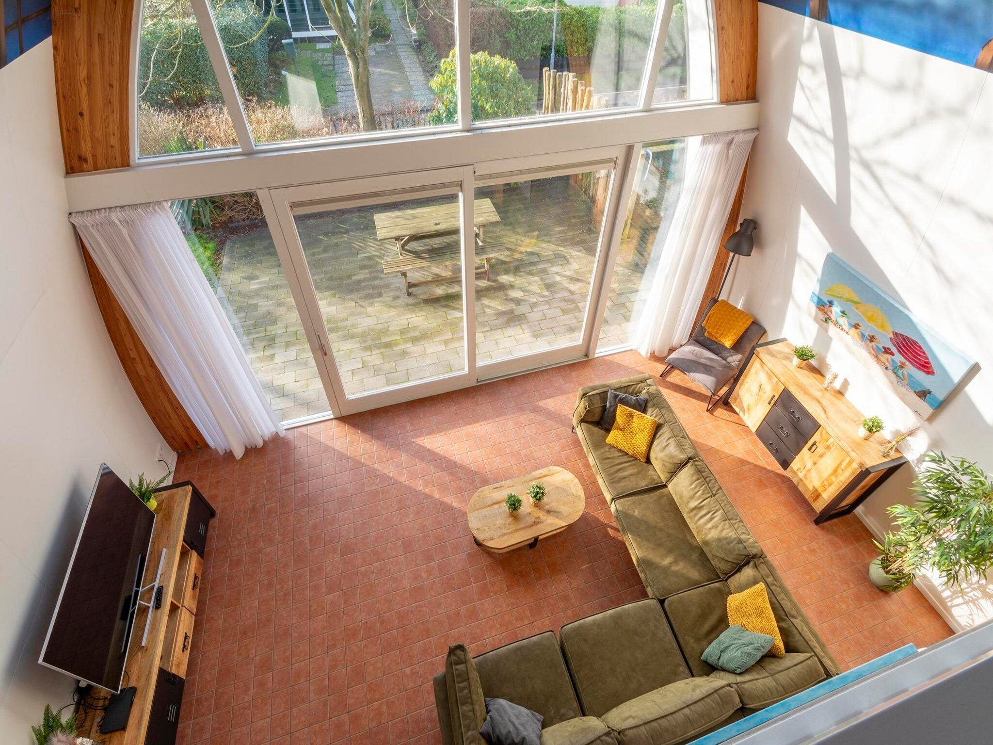 De woonkamer van Lazy Daisy in Groote Keeten