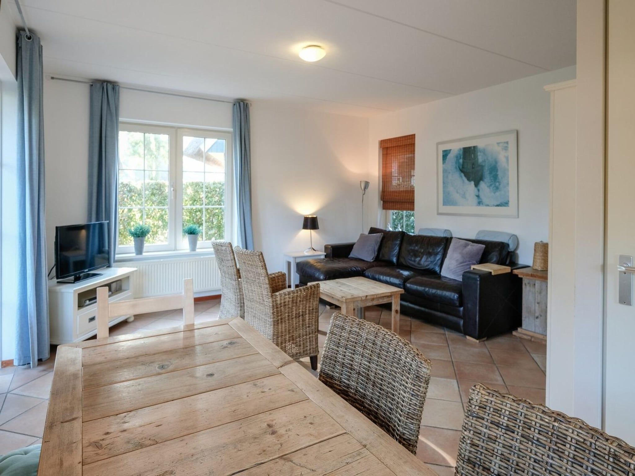 De woonkamer van Anzelhoef 5 in Sint Maartenszee