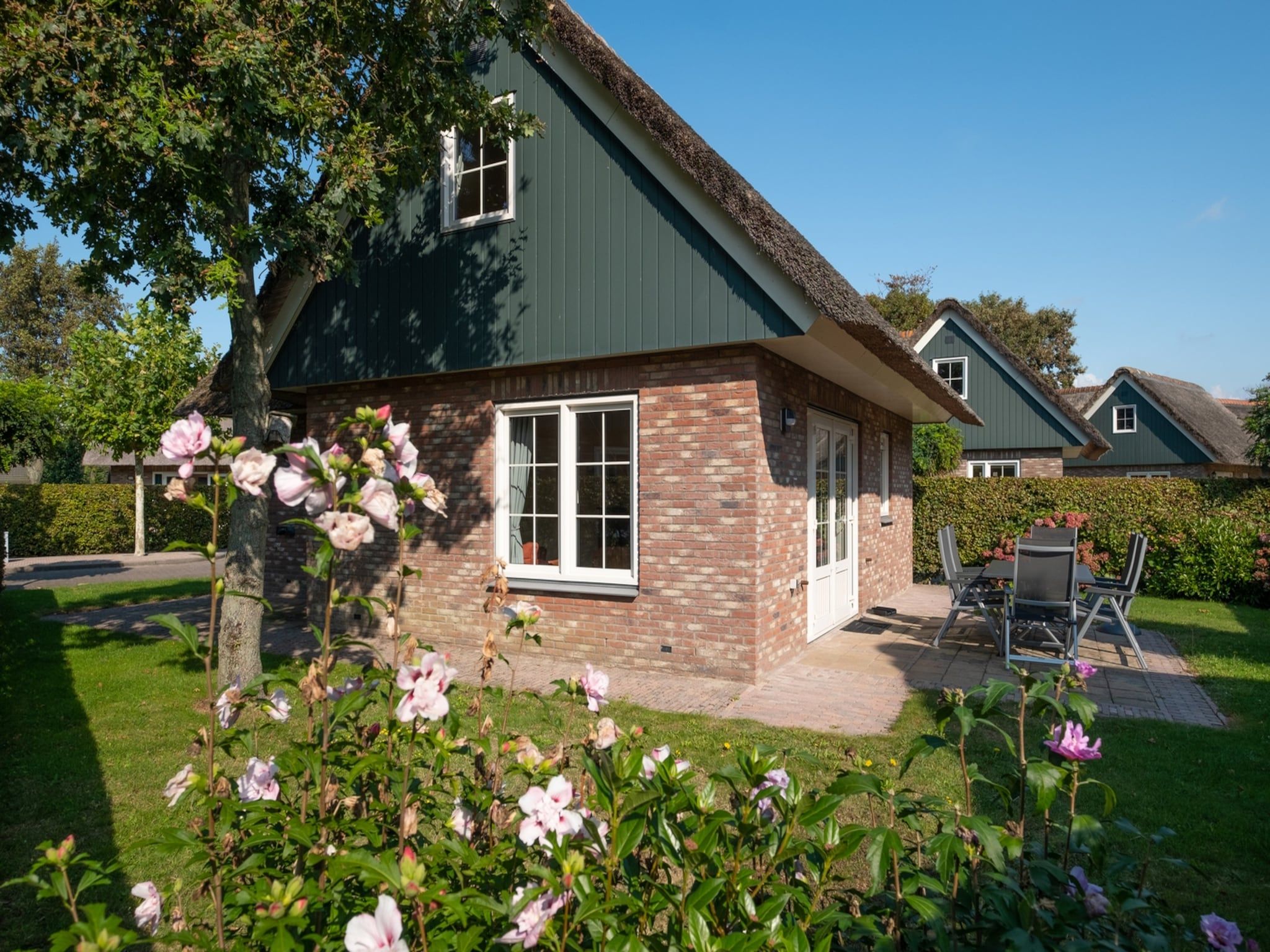 De tuin van Anzelhoef 8 in Sint Maartenszee