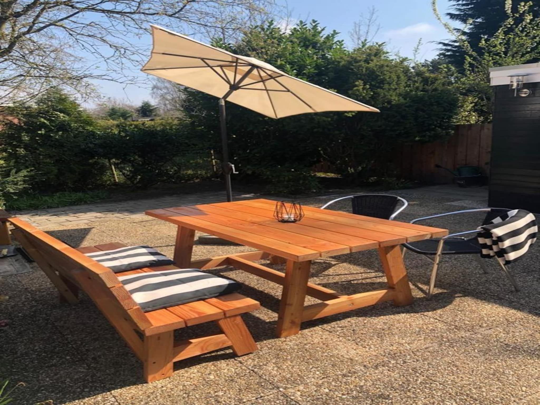 Het terras van Belkmerduinen 23 in Sint Maartenszee