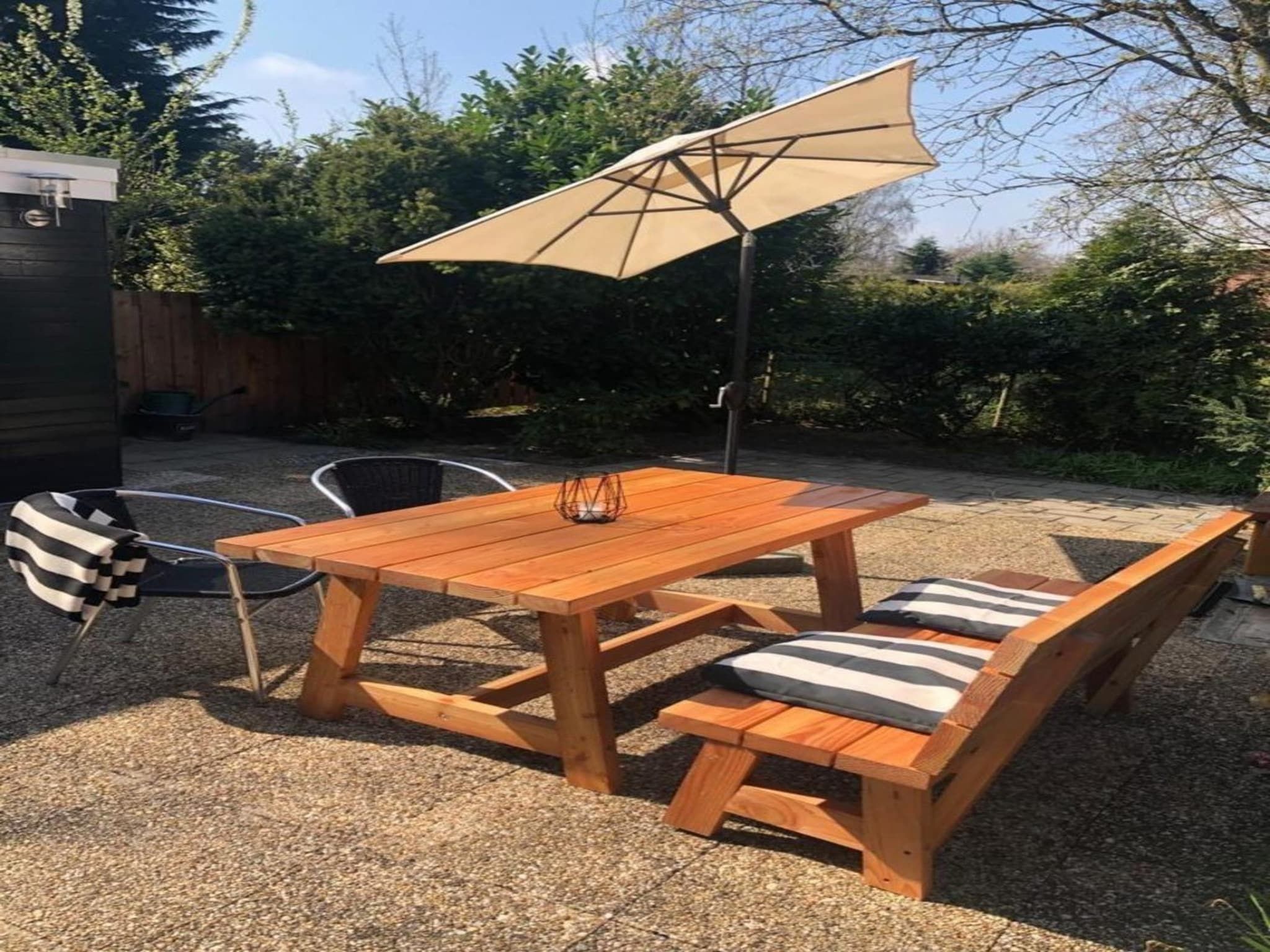 Het terras van Belkmerduinen 23 in Sint Maartenszee