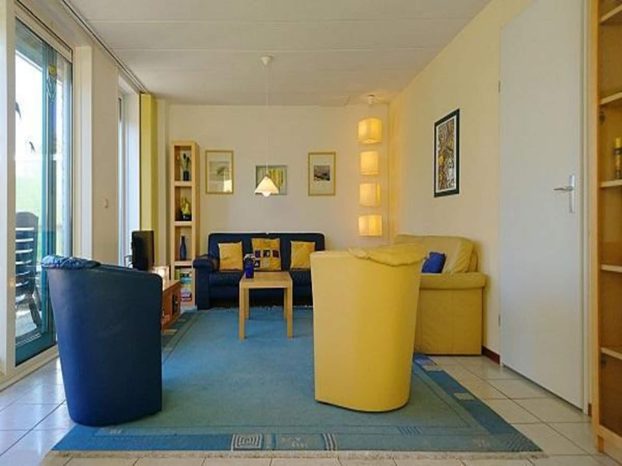 De woonkamer van Bohemien 38 in Sint Maartenszee