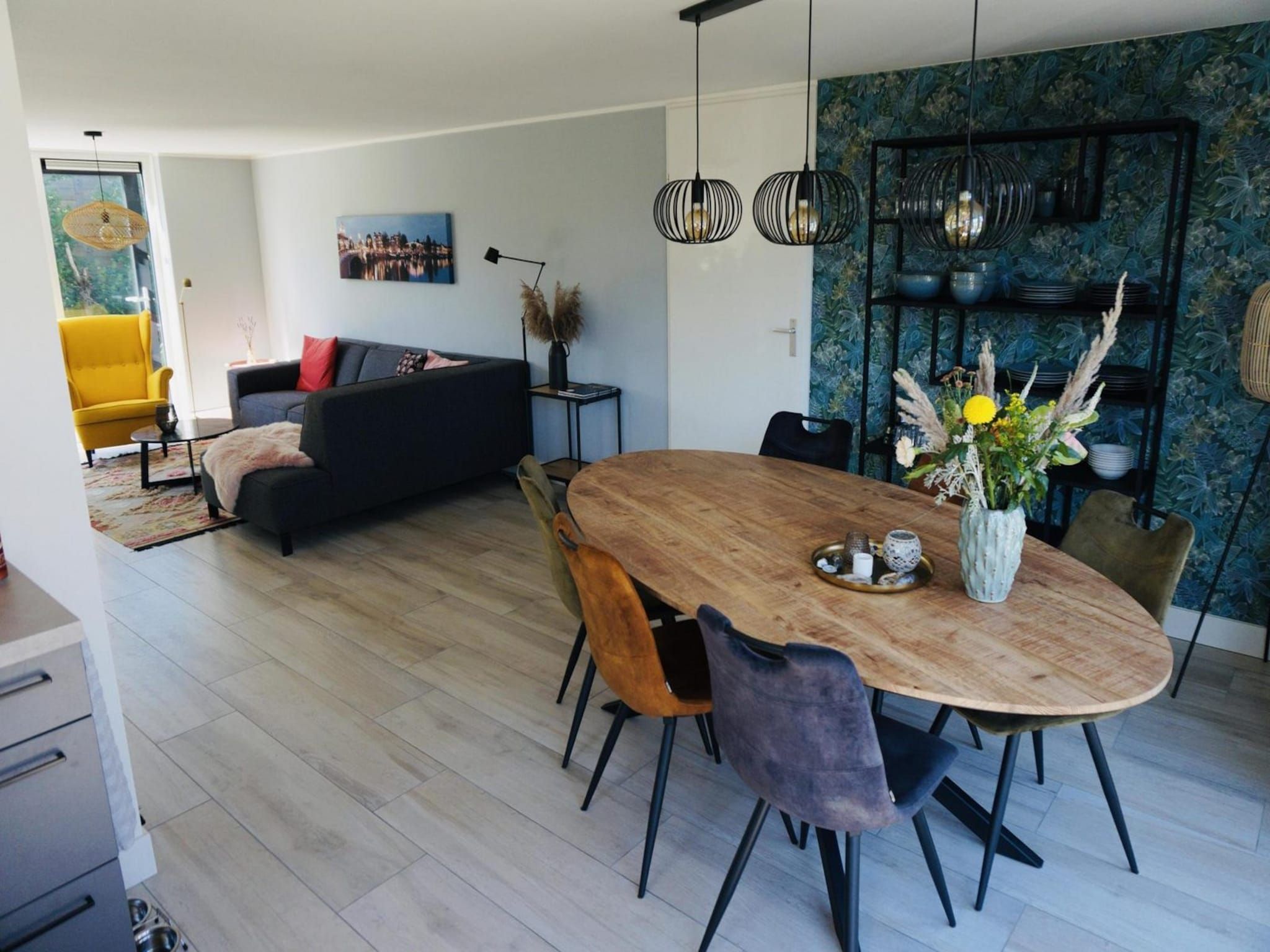De woonkamer van De Wielen 73 in Sint Maarten