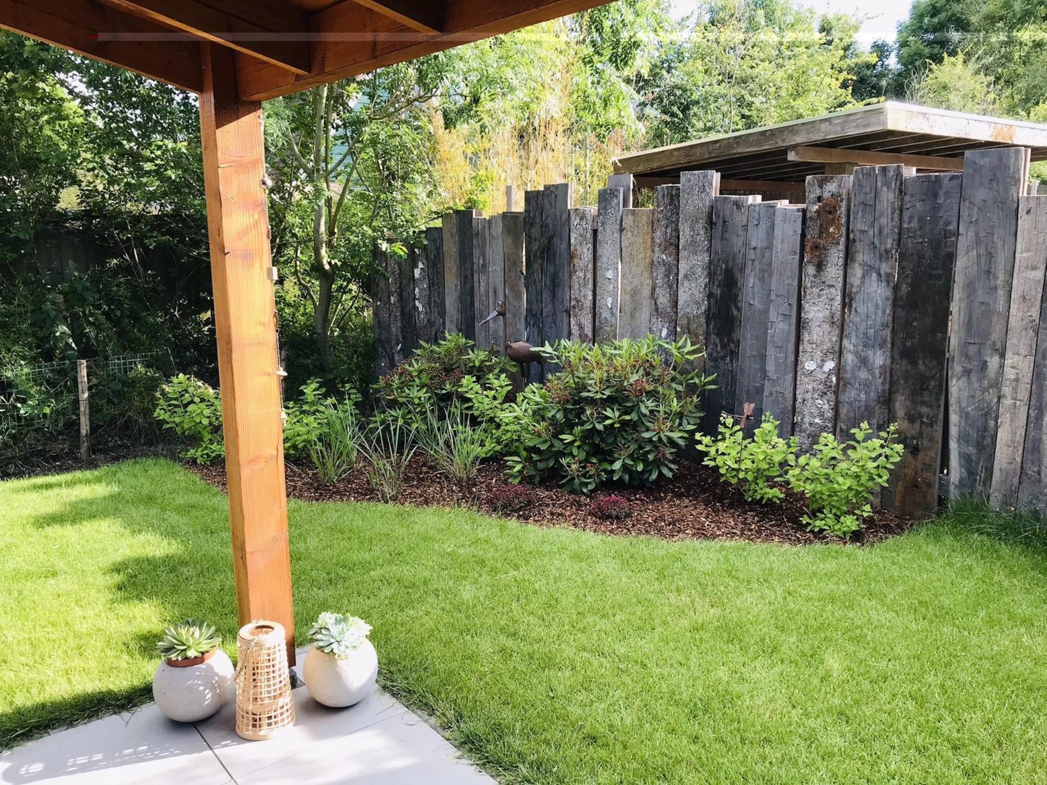 De tuin van De Wielen 73 in Sint Maarten