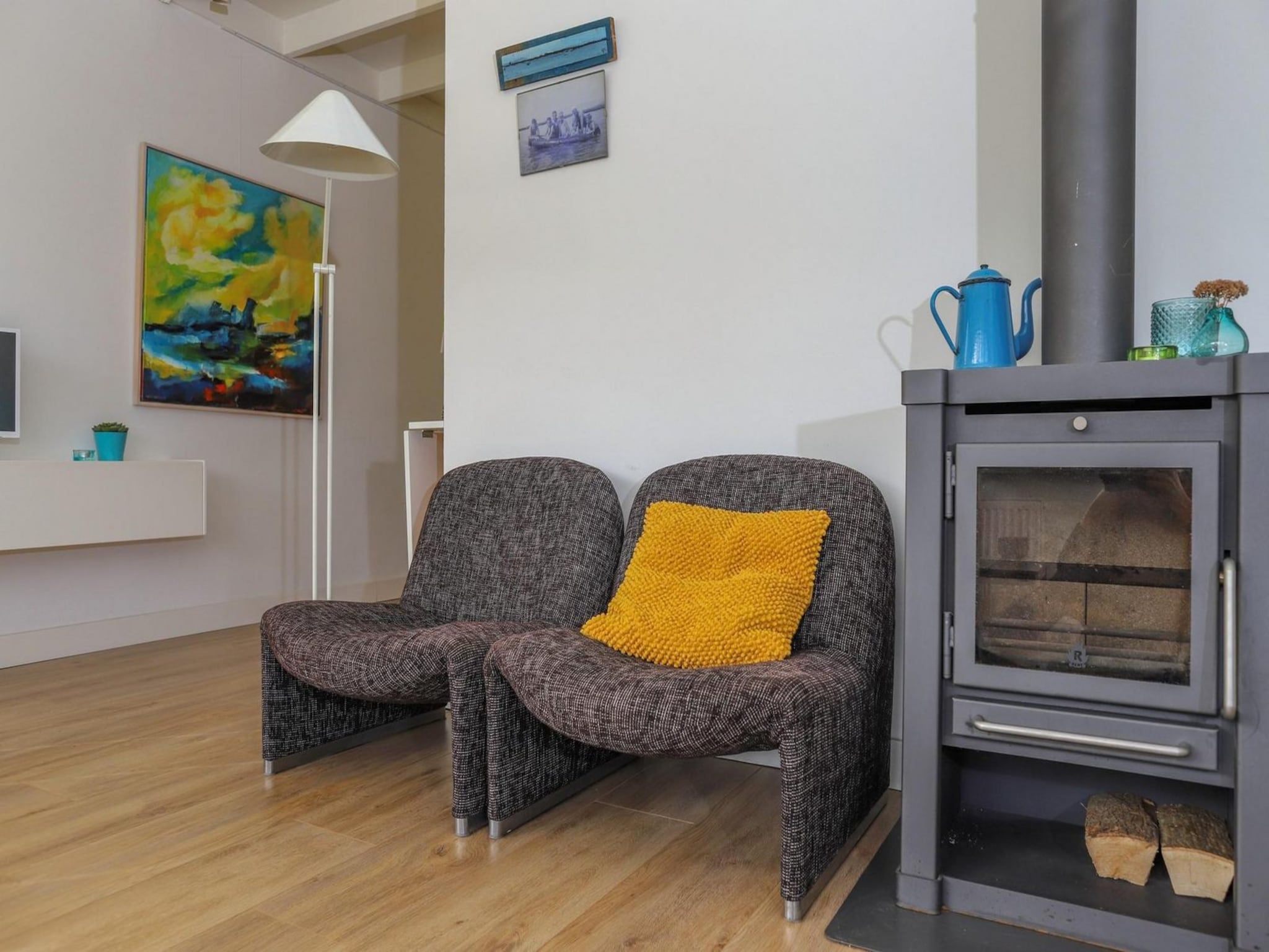 De woonkamer van Wildrijk 21 in Sint Maartenszee