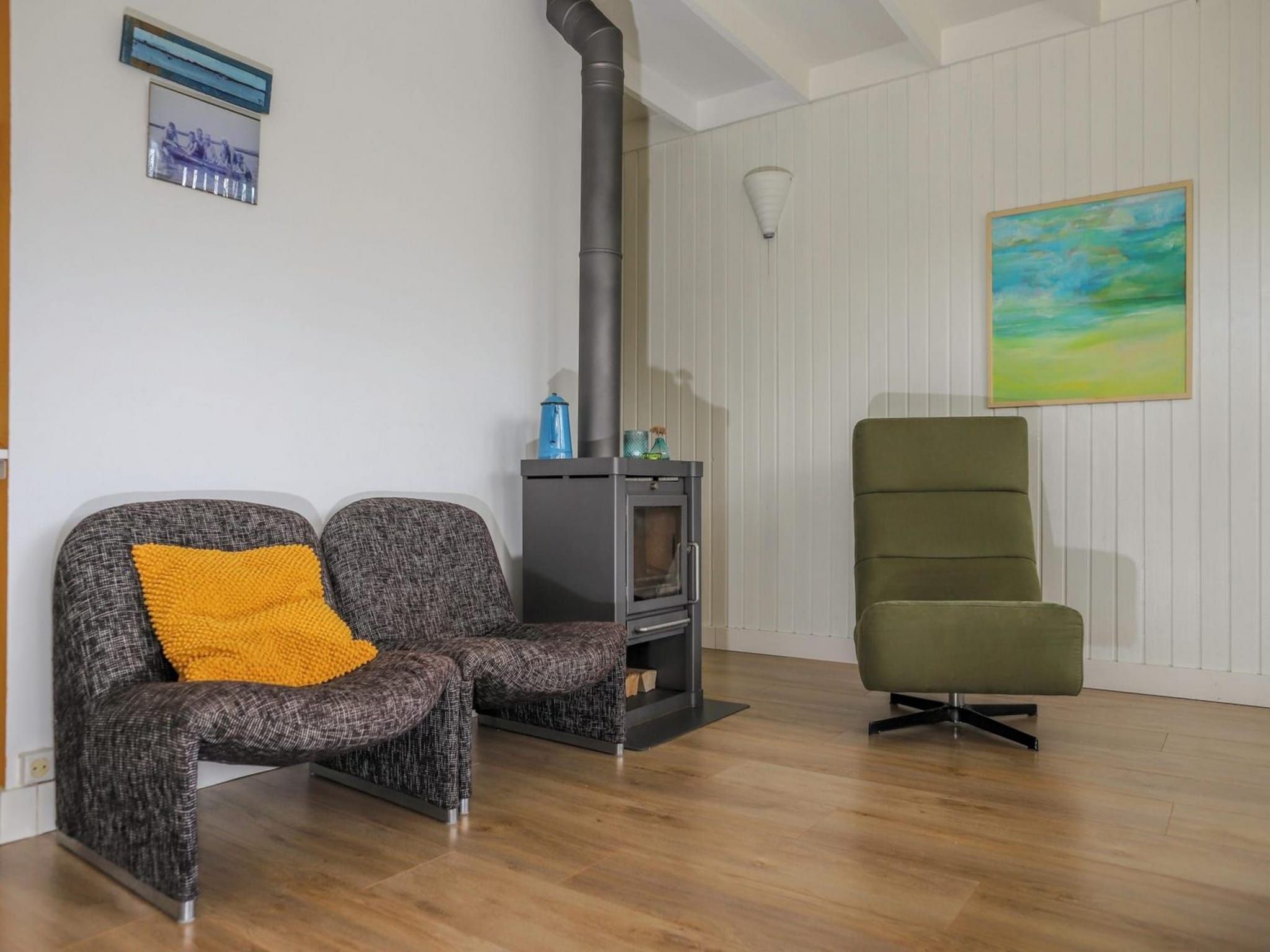 De woonkamer van Wildrijk 21 in Sint Maartenszee