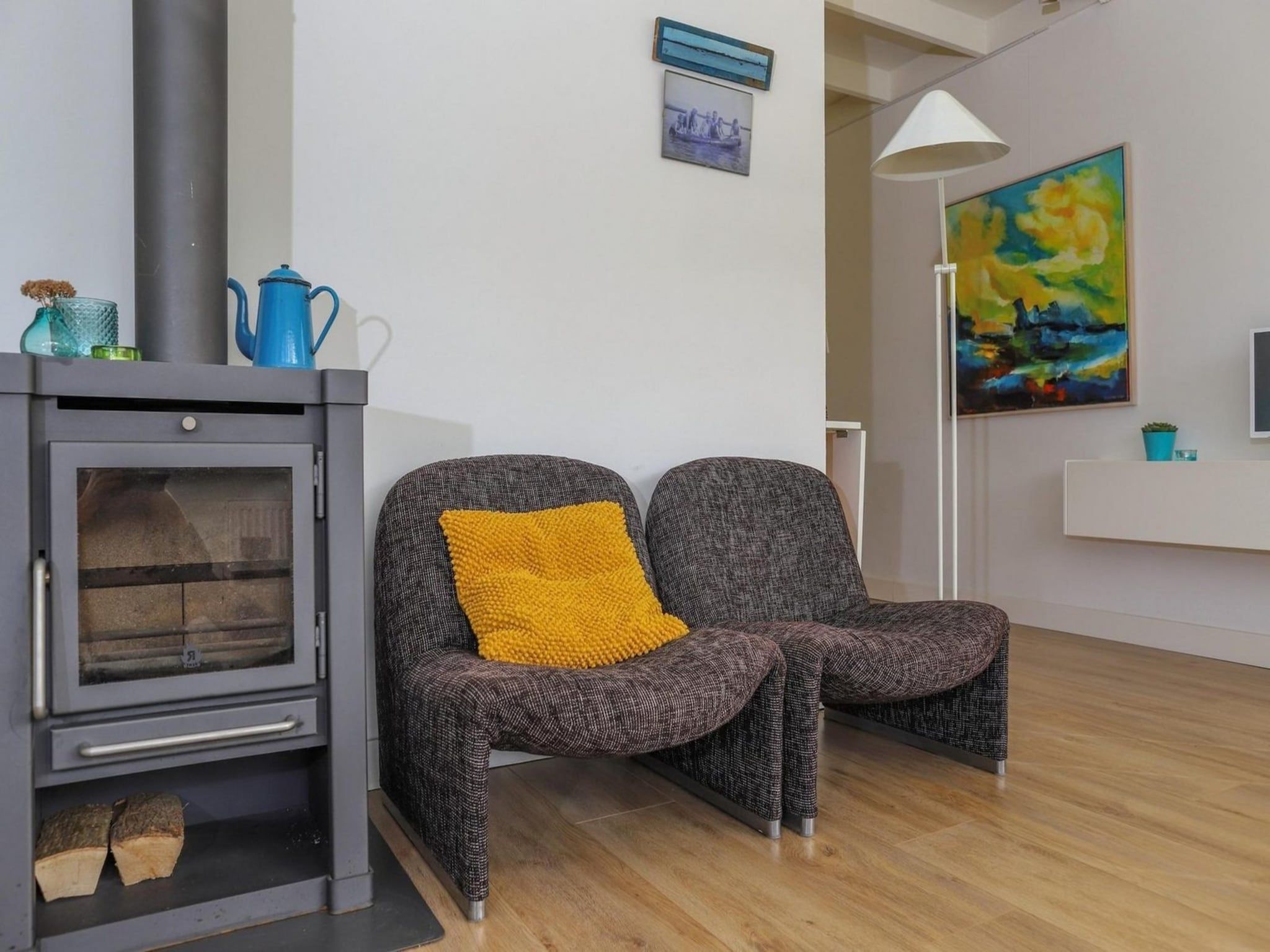 De woonkamer van Wildrijk 21 in Sint Maartenszee