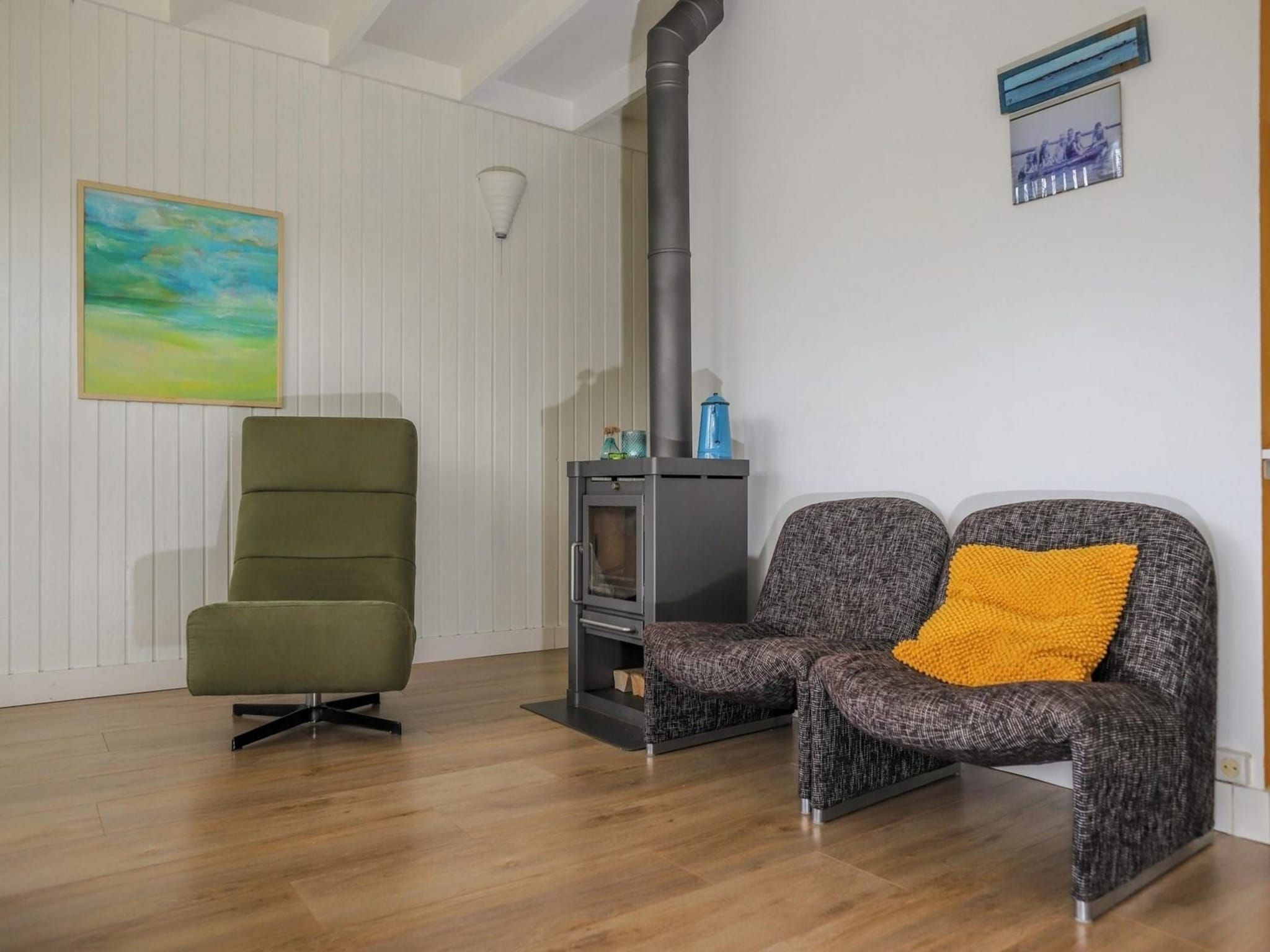 De woonkamer van Wildrijk 21 in Sint Maartenszee