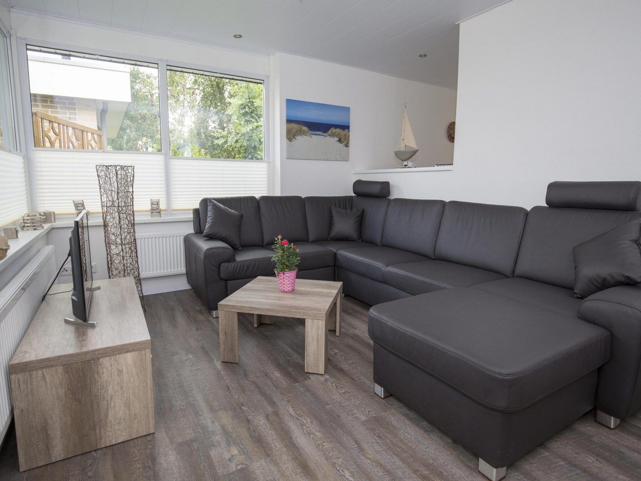 De woonkamer van Wildrijk 035 in Sint Maartenszee