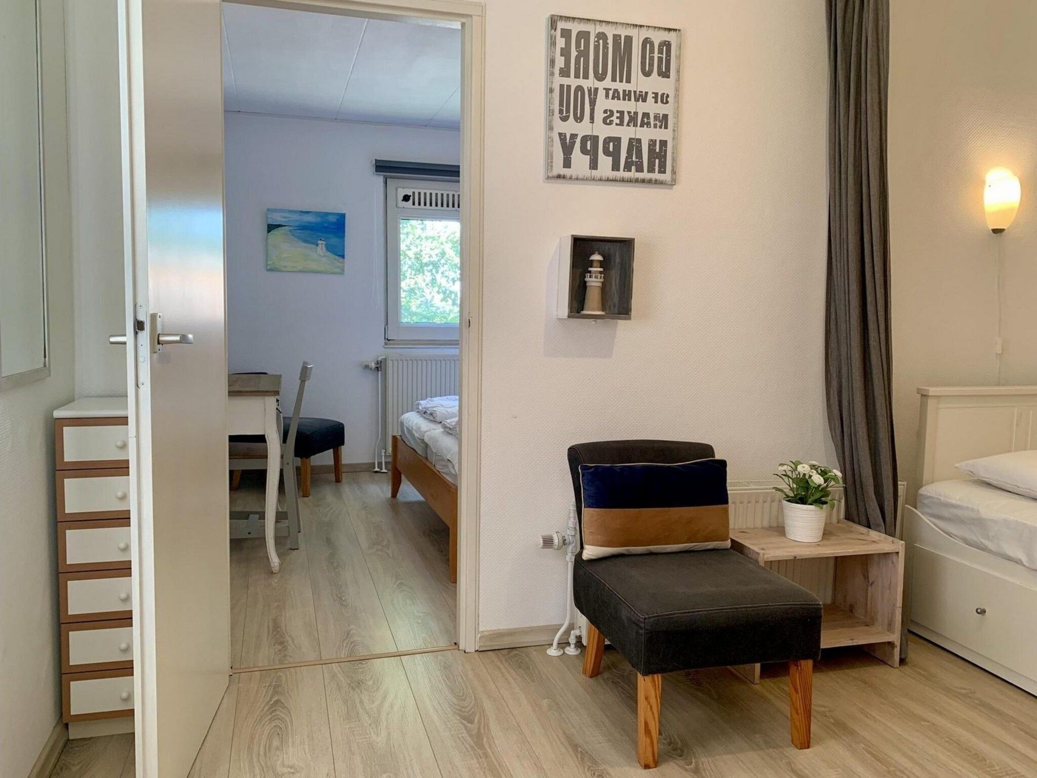 Een slaapkamer van Eureka 061 in Sint Maartenszee