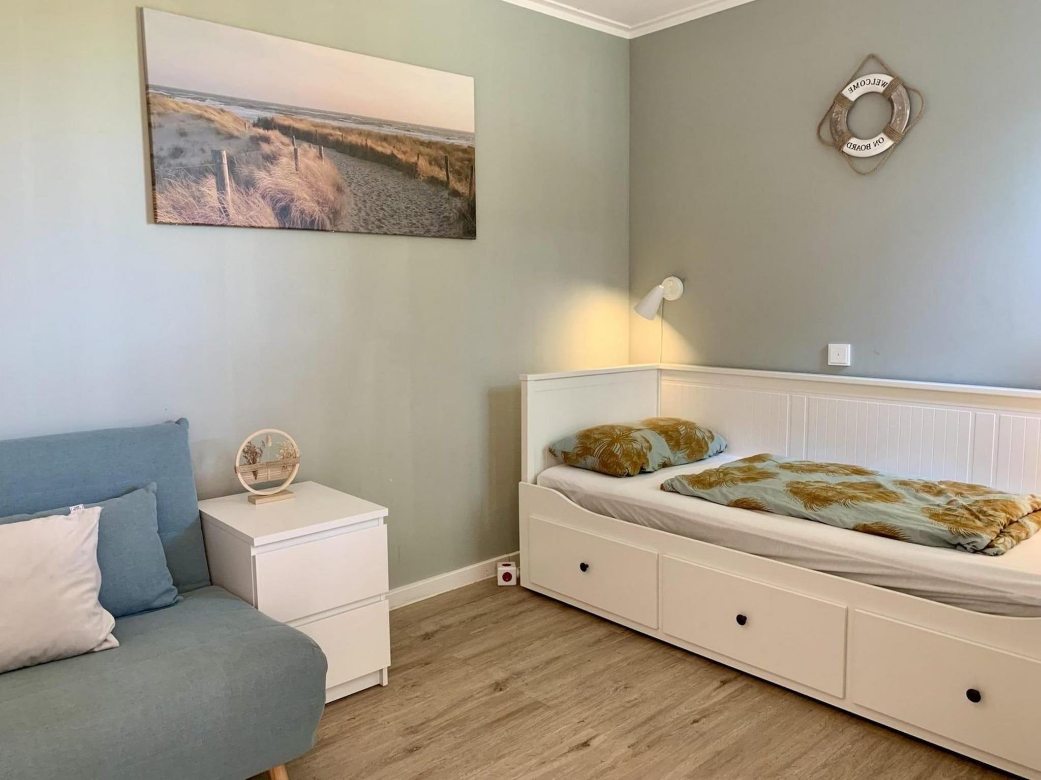 Een slaapkamer van Eureka 075 in Sint Maartenszee