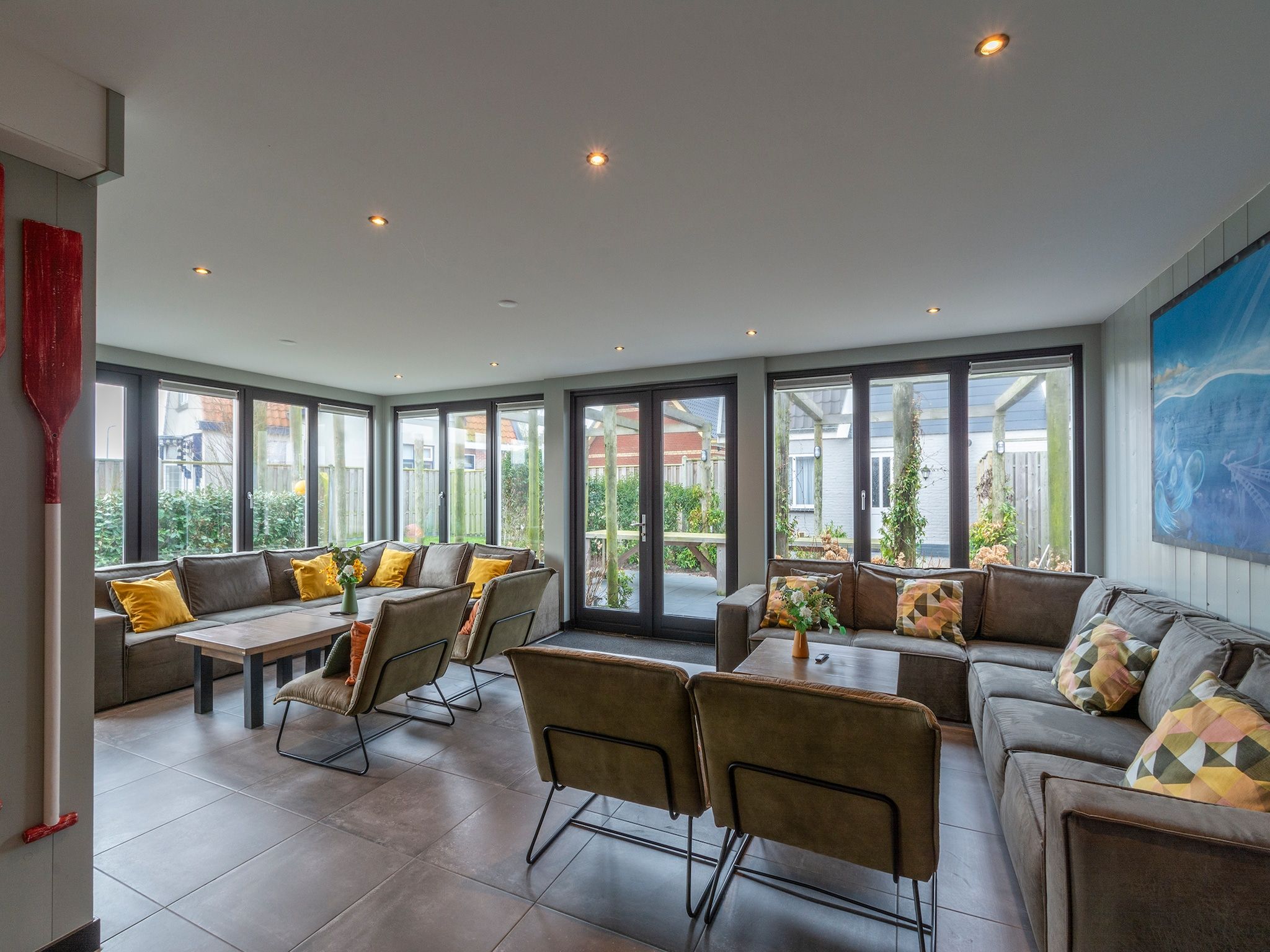 De woonkamer van Groote Kaap in Callantsoog