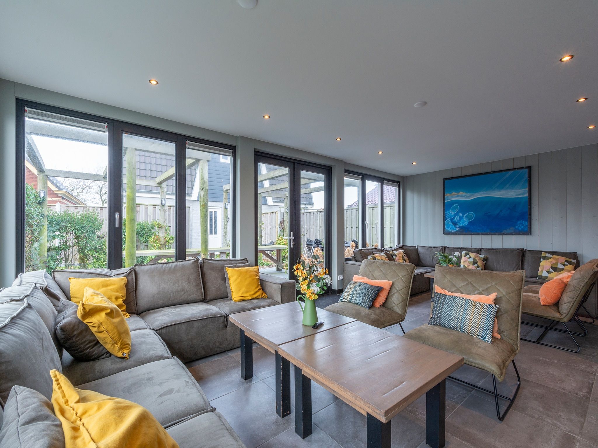 De woonkamer van Groote Kaap in Callantsoog