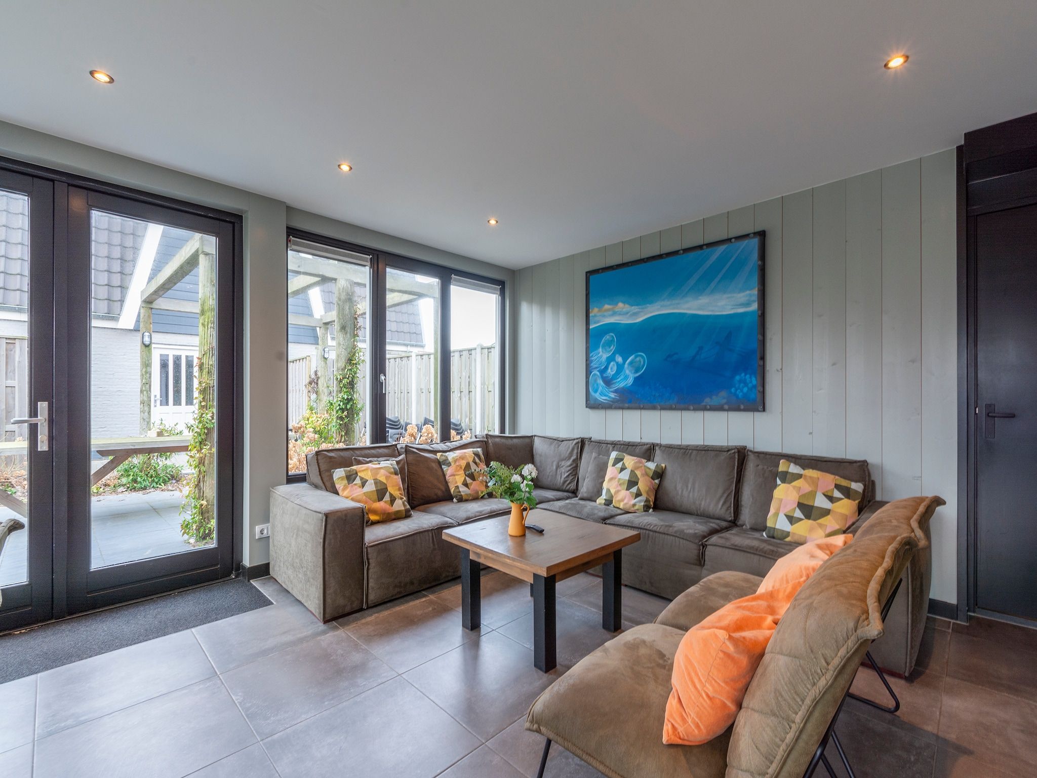 De woonkamer van Groote Kaap in Callantsoog