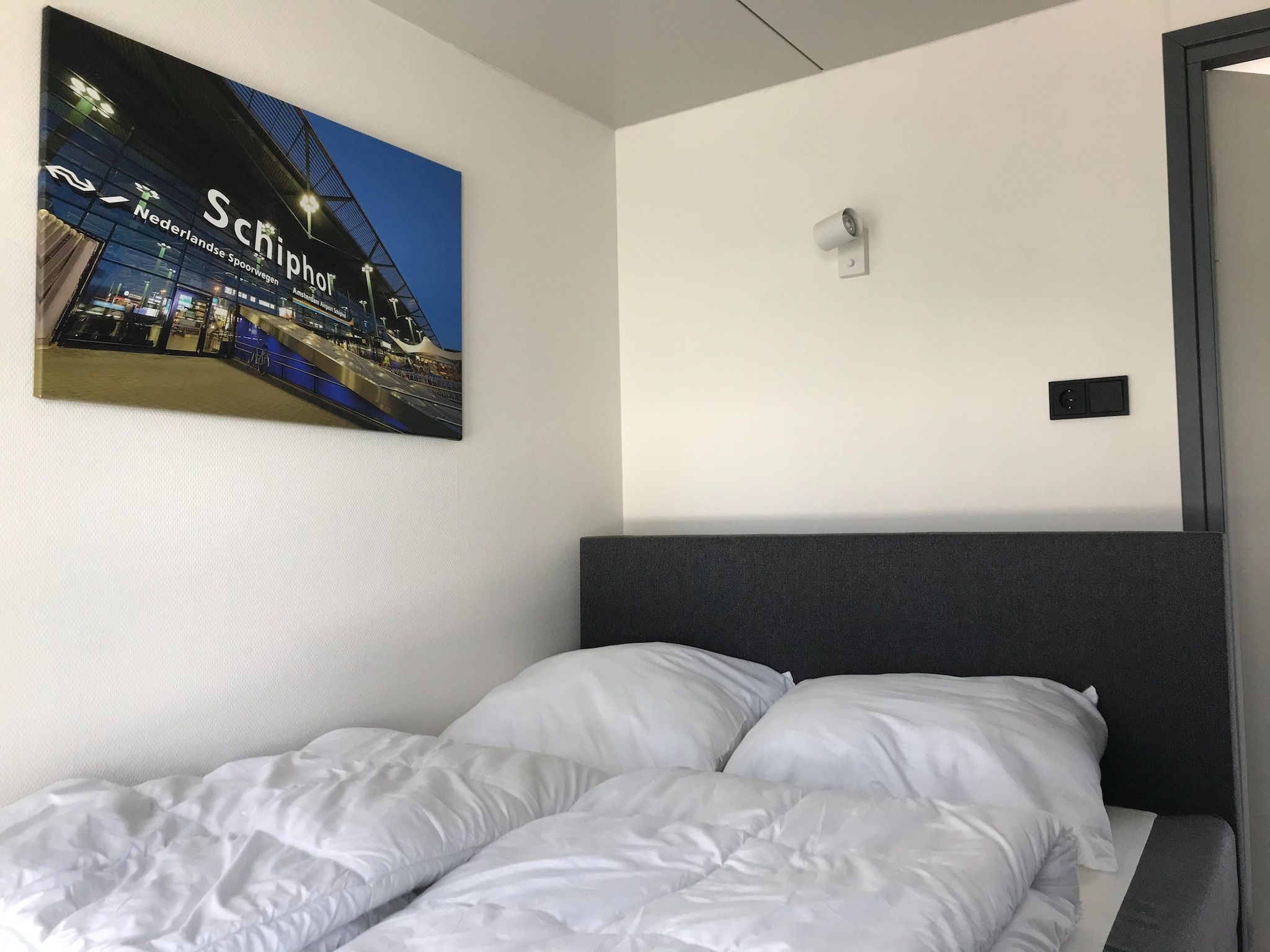 Een slaapkamer van Waterlodges Heeg 1 in Heeg