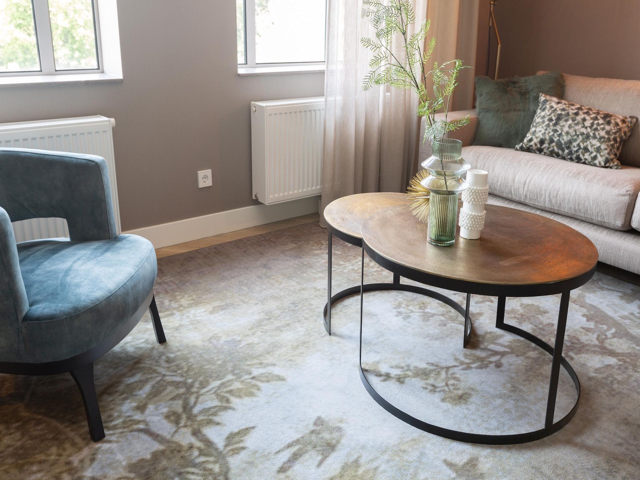 De woonkamer van Maurits 4 in Den Haag