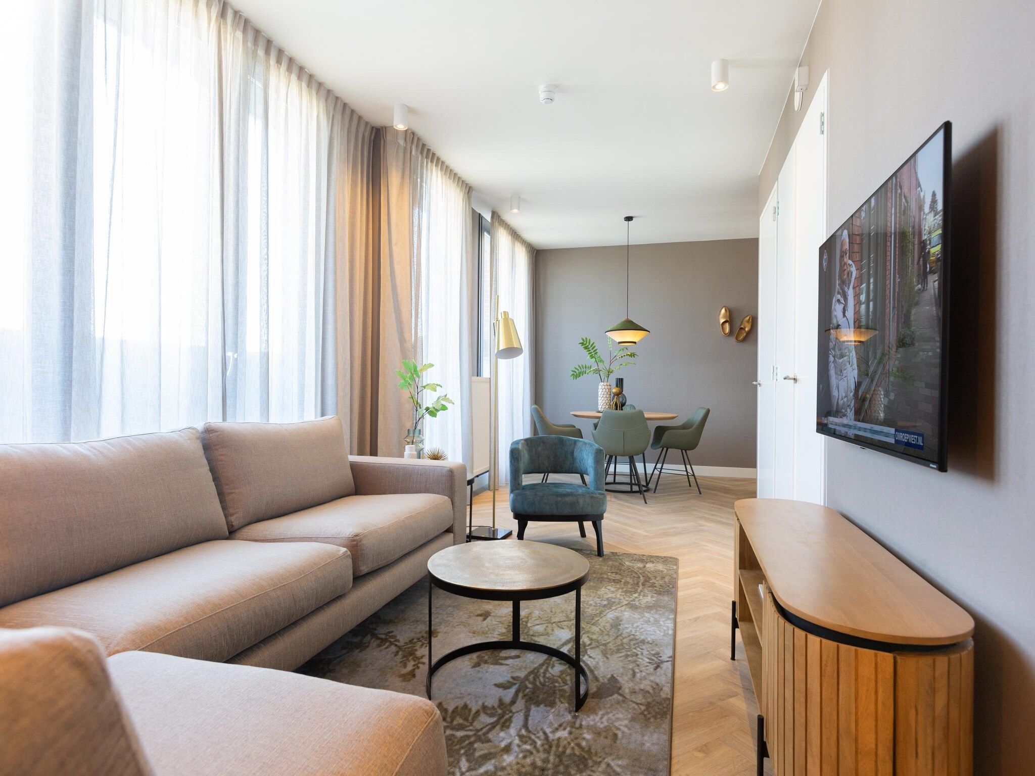 De woonkamer van Maurits 7 in Den Haag