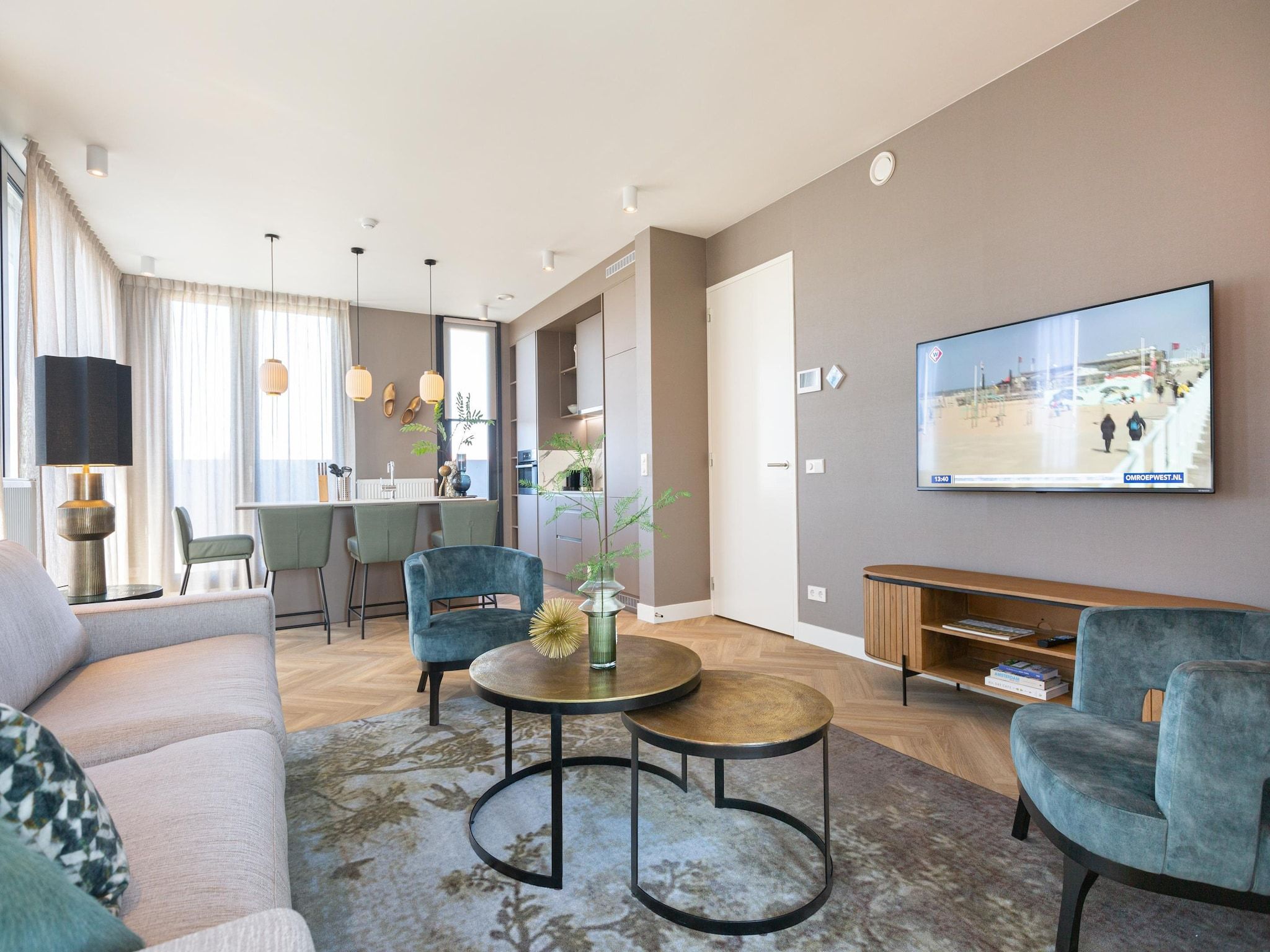 De woonkamer van Maurits 8 in Den Haag