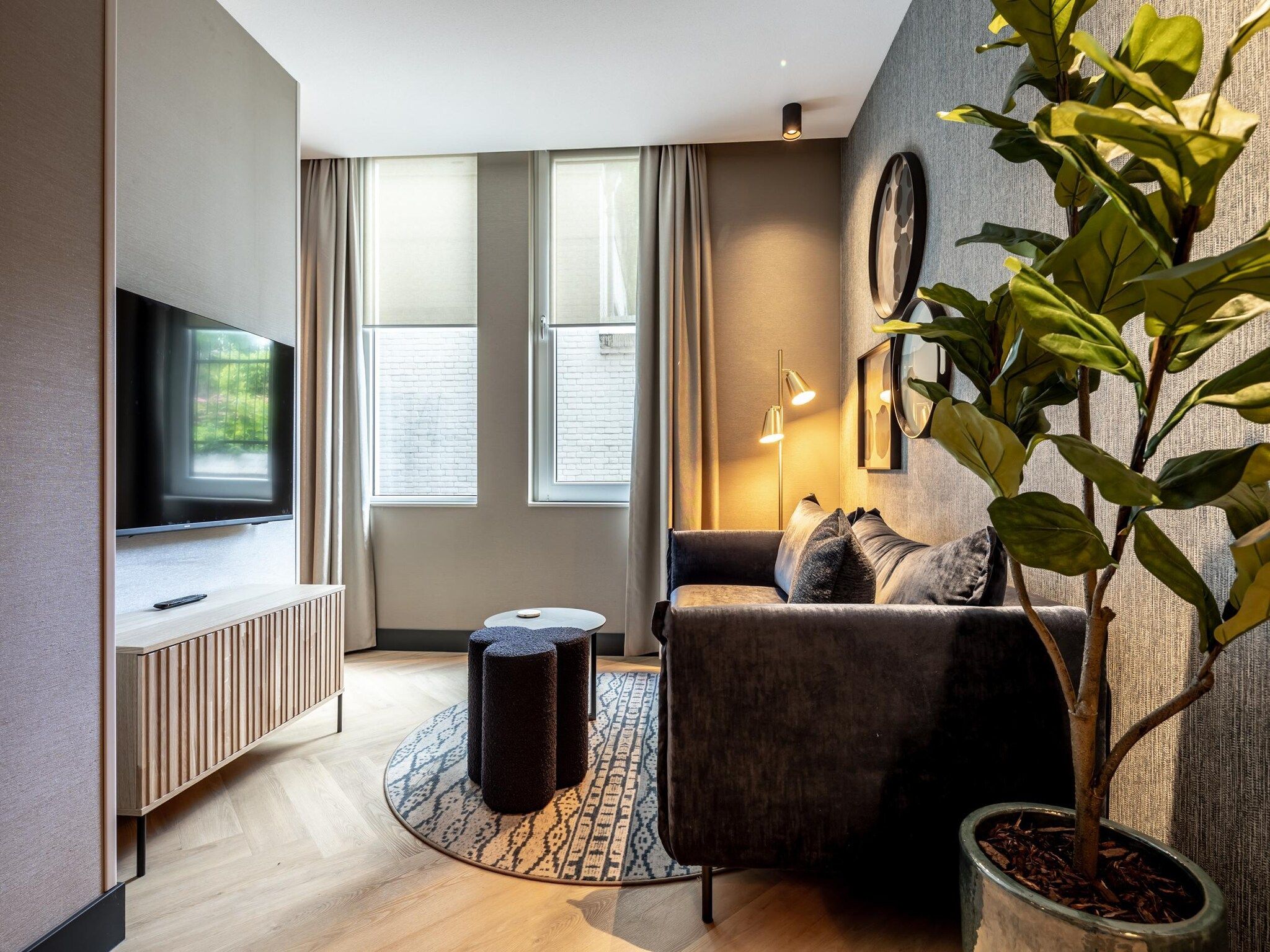 De woonkamer van Delft 1A in Delft