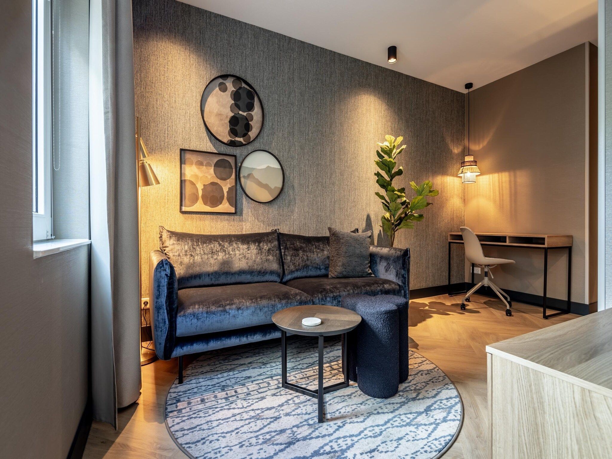 De woonkamer van Delft 1A in Delft