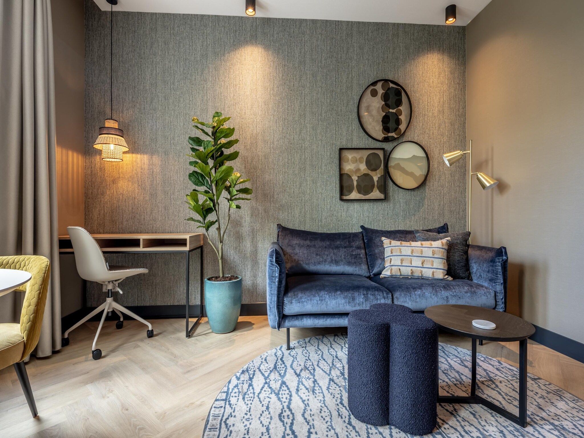 De woonkamer van Delft 1A in Delft